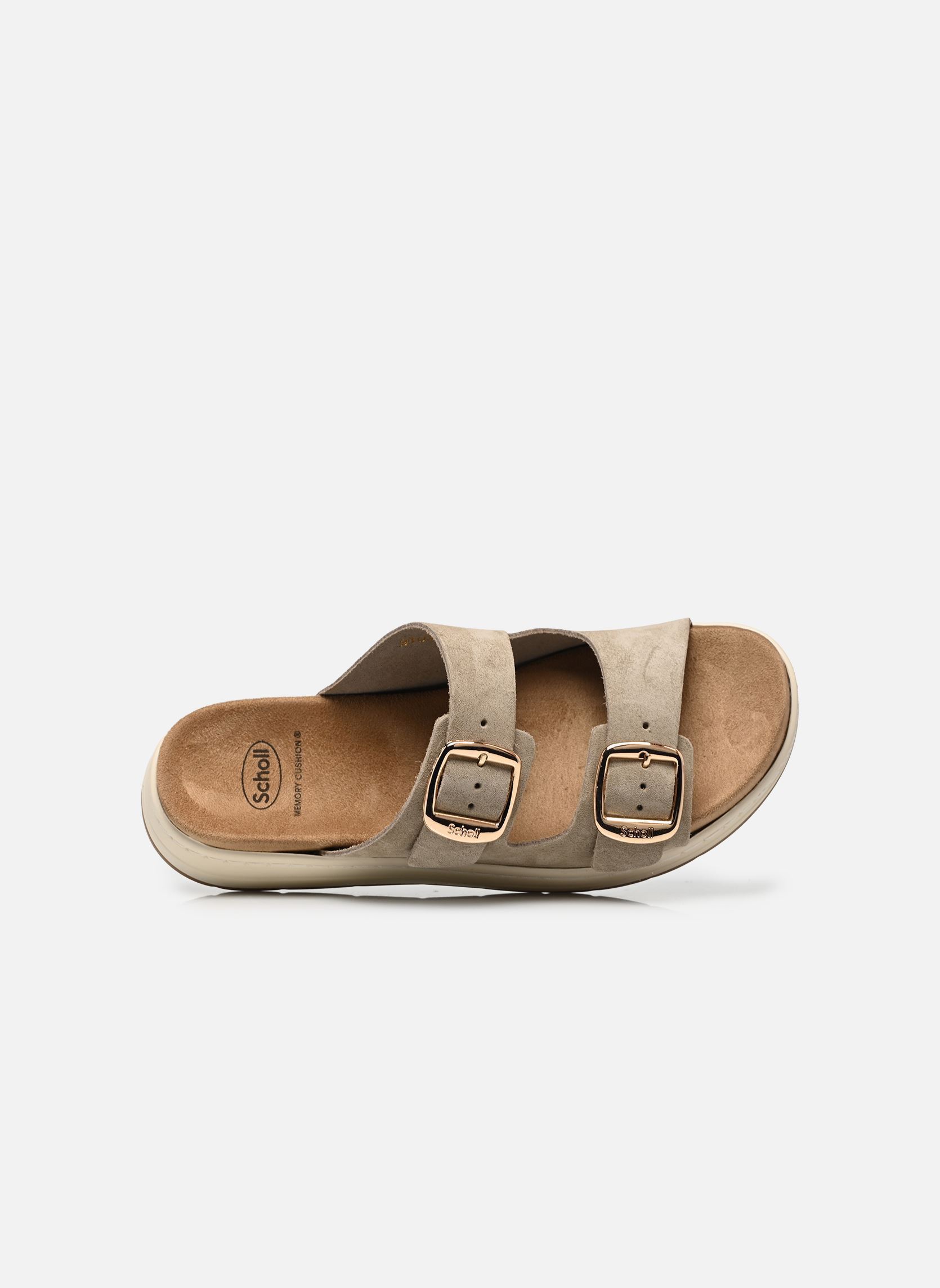 Mules Scilla 2 Buckles Comfort femme beige Scholl Mules Scilla 2 Buckles Comfort femme beige Dark Beige
