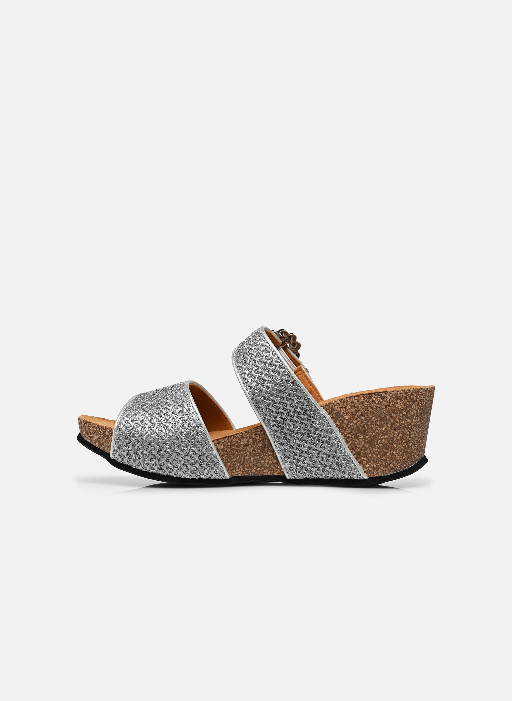 Muiltjes met hakken Tropica 2 Straps Comfort dames grijs Scholl Muiltjes met hakken Tropica 2 Straps Comfort dames grijs SILVER