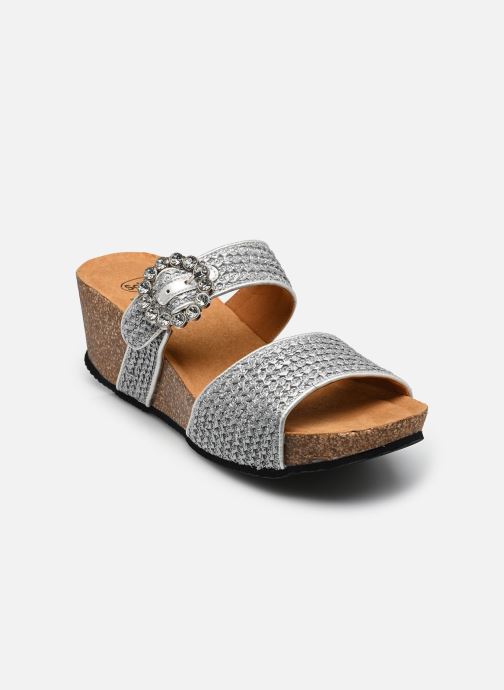 Scholl Mules à talons Tropica 2 Straps Comfort femme gris