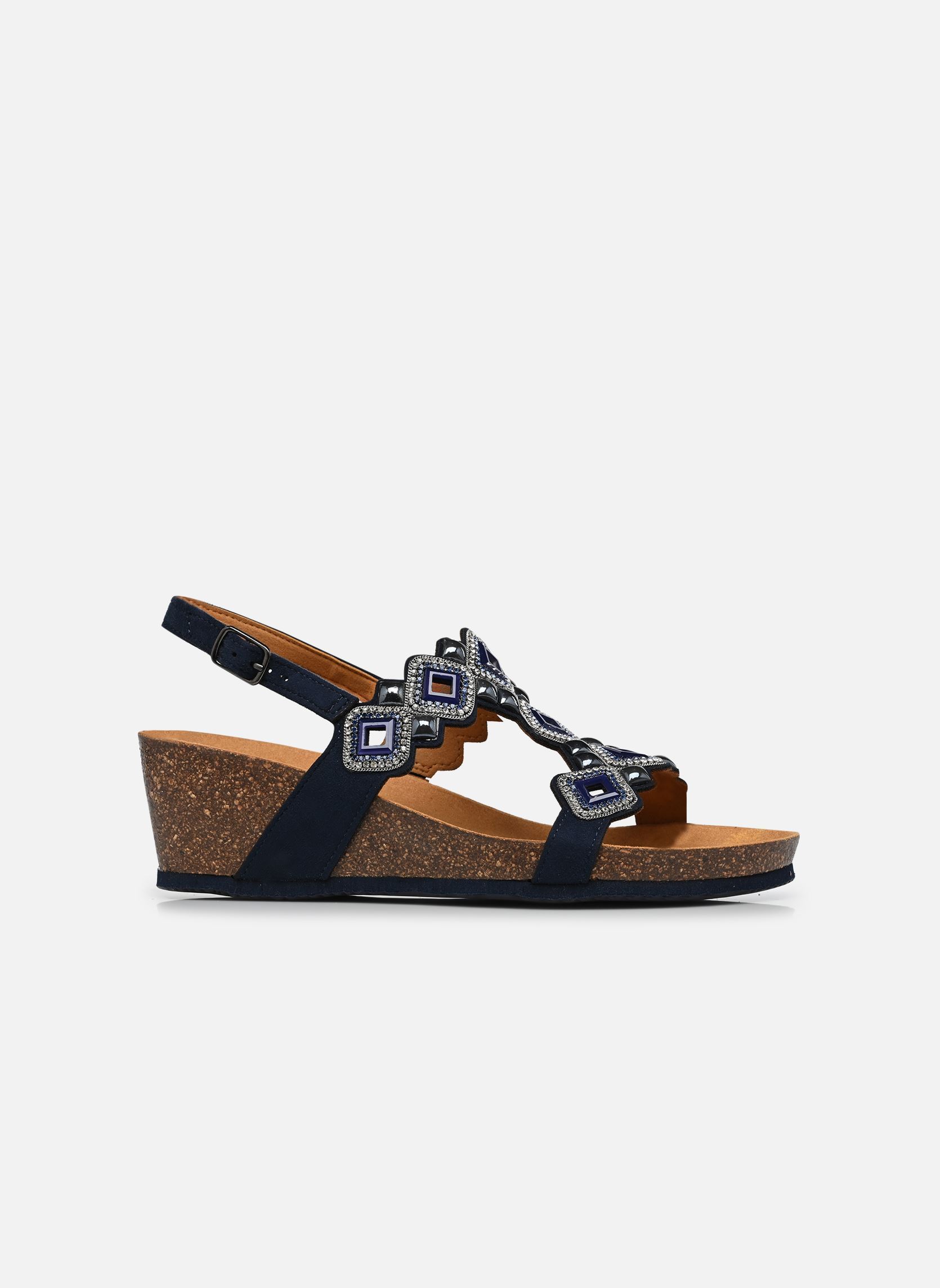 Sandalias y plataformas de cuña Tulum T-Bar Sandal Comfort mujer azul Scholl Sandalias y plataformas de cuña Tulum T-Bar Sandal Comfort mujer azul Navy Blue