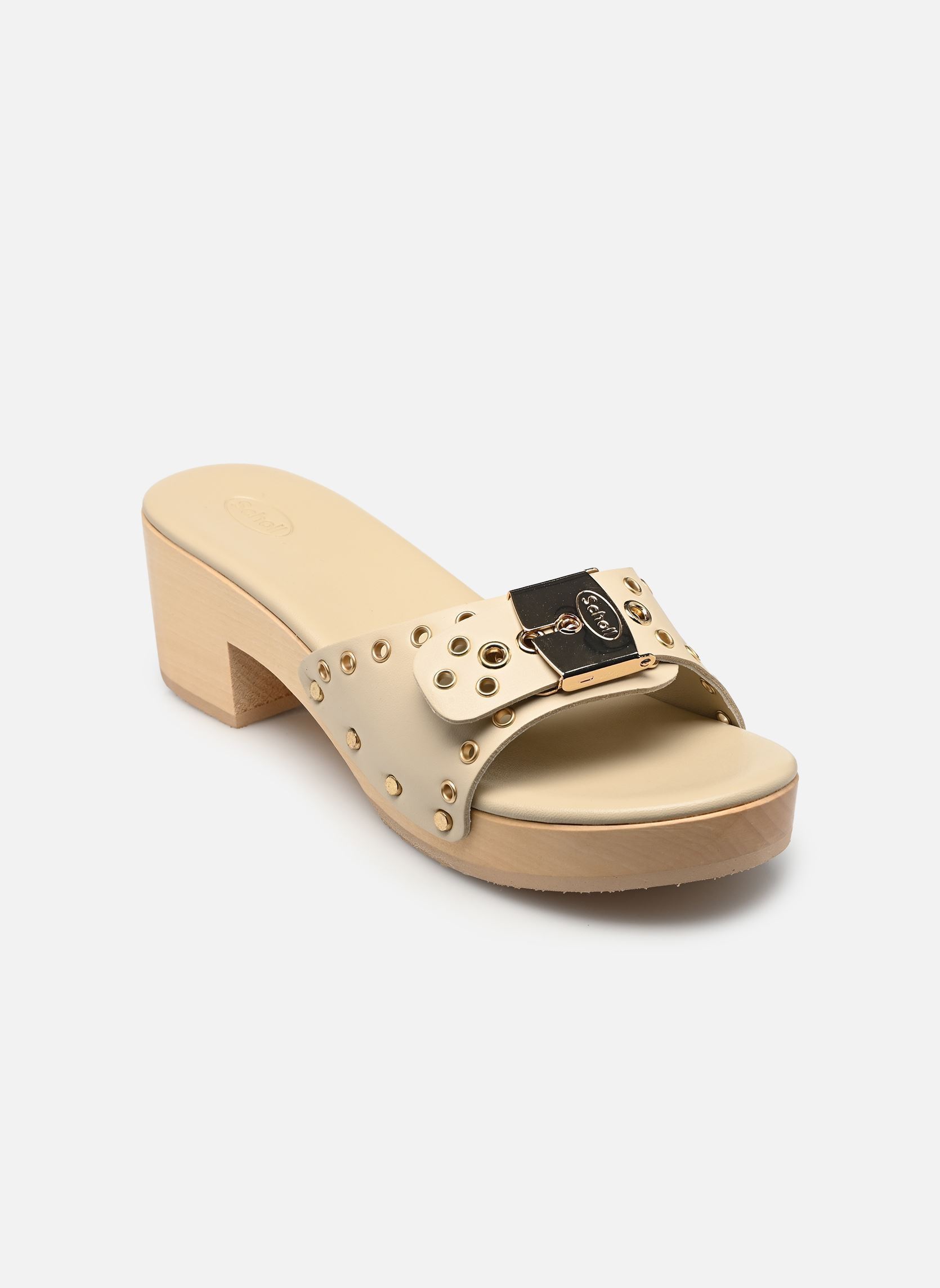 Mules à talons Pescura Ibiza Ring Iconic femme beige Scholl Mules à talons Pescura Ibiza Ring Iconic femme beige Off white