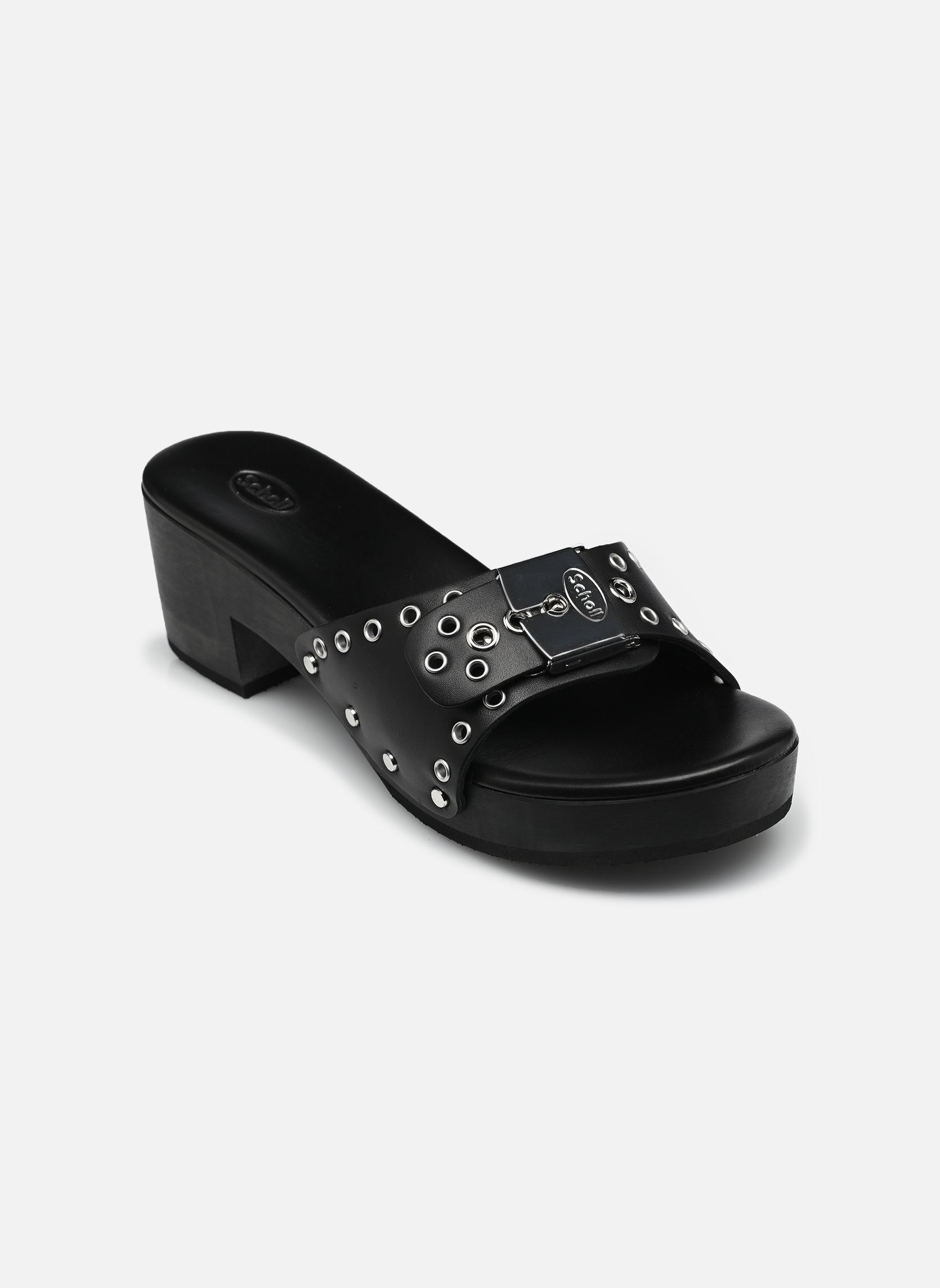 Mules à talons Pescura Ibiza Ring Iconic femme noir Scholl Mules à talons Pescura Ibiza Ring Iconic femme noir All Black