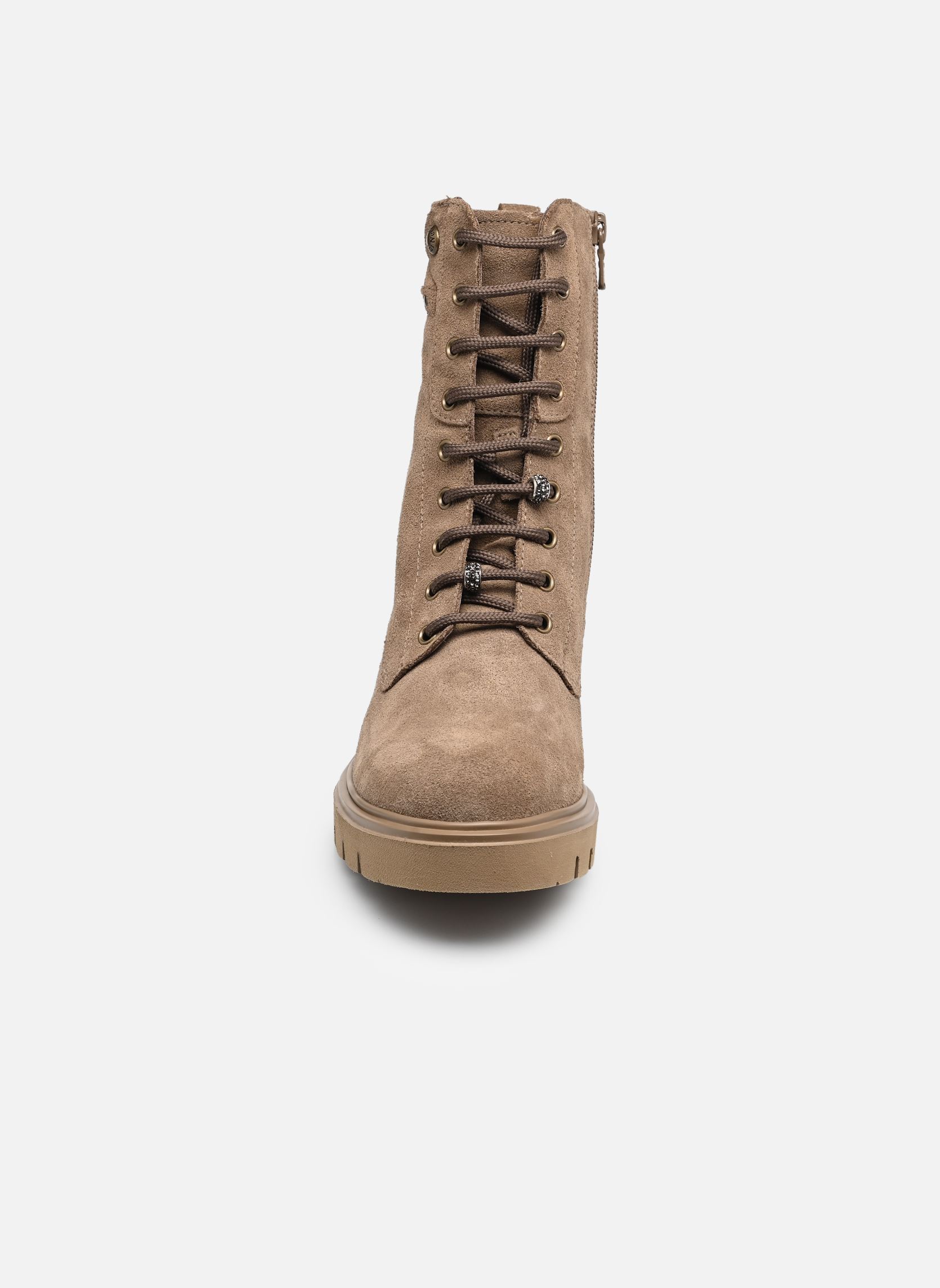 Enkellaarzen en boots I618051D dames beige NeroGiardini Enkellaarzen en boots I618051D dames beige VELOUR CASTORO EVA URBANA TORT
