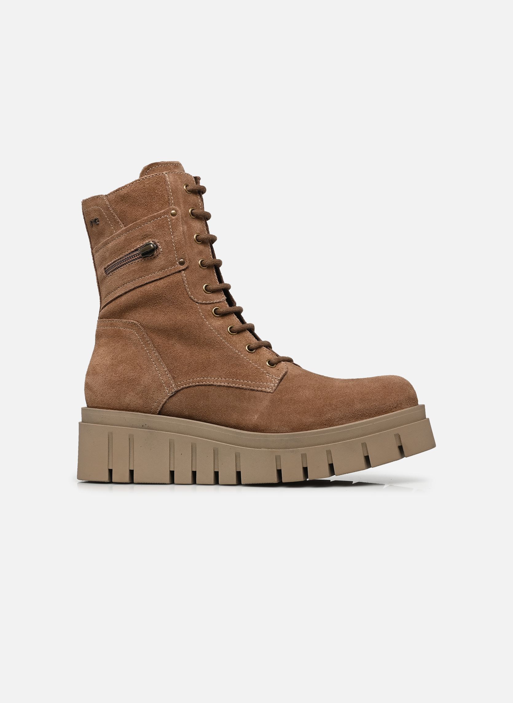 Enkellaarzen en boots I618104D dames bruin NeroGiardini Enkellaarzen en boots I618104D dames bruin VELOUR MOU TR SULMONA FANGO