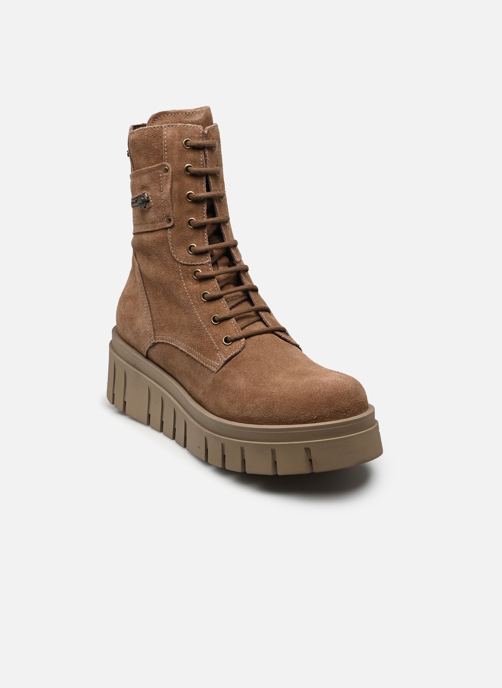 Enkellaarzen en boots I618104D dames bruin NeroGiardini Enkellaarzen en boots I618104D dames bruin VELOUR MOU TR SULMONA FANGO