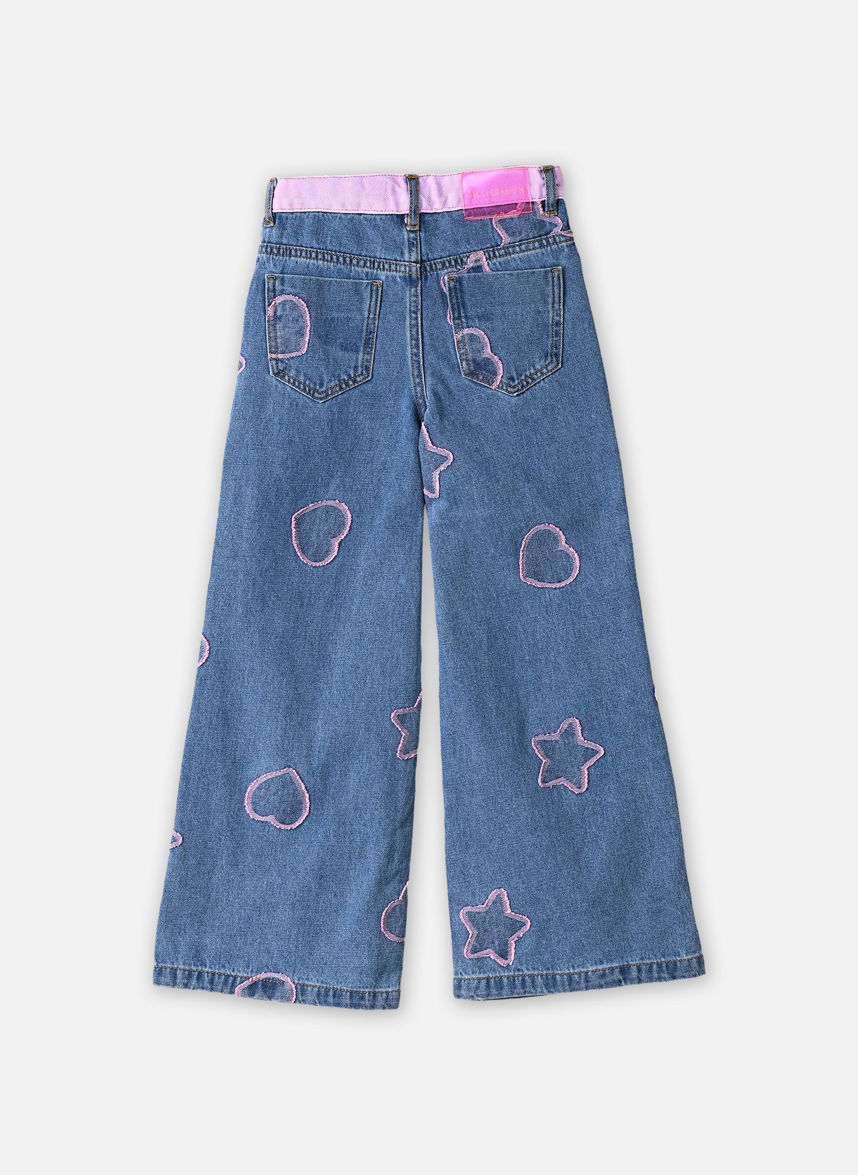 Pantalons U22416 fille bleu Billieblush Pantalons U22416 fille bleu DENIM BLUE