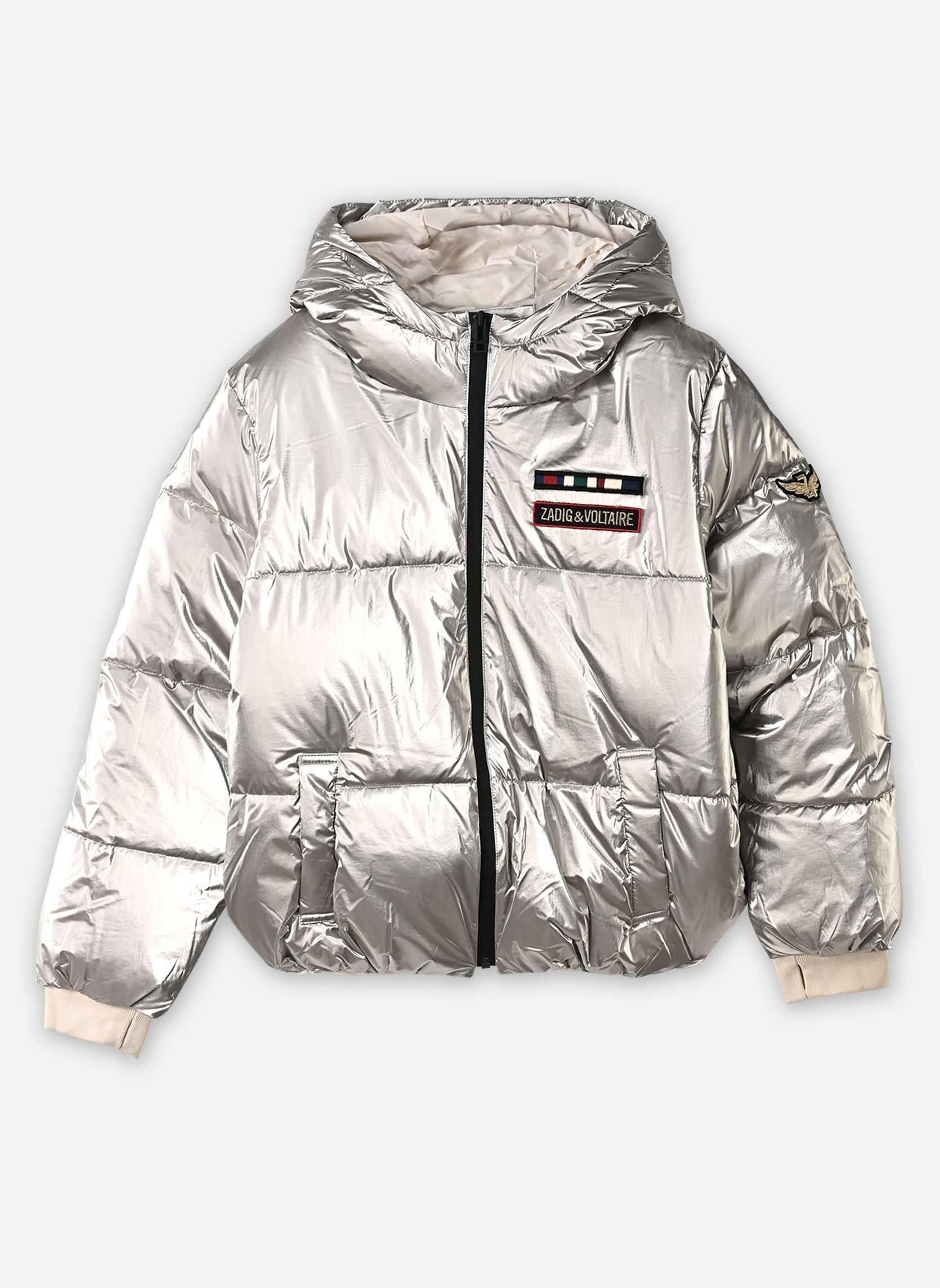 Doudounes X60890 fille gris Zadig & Voltaire Doudounes X60890 fille gris OR BLANC