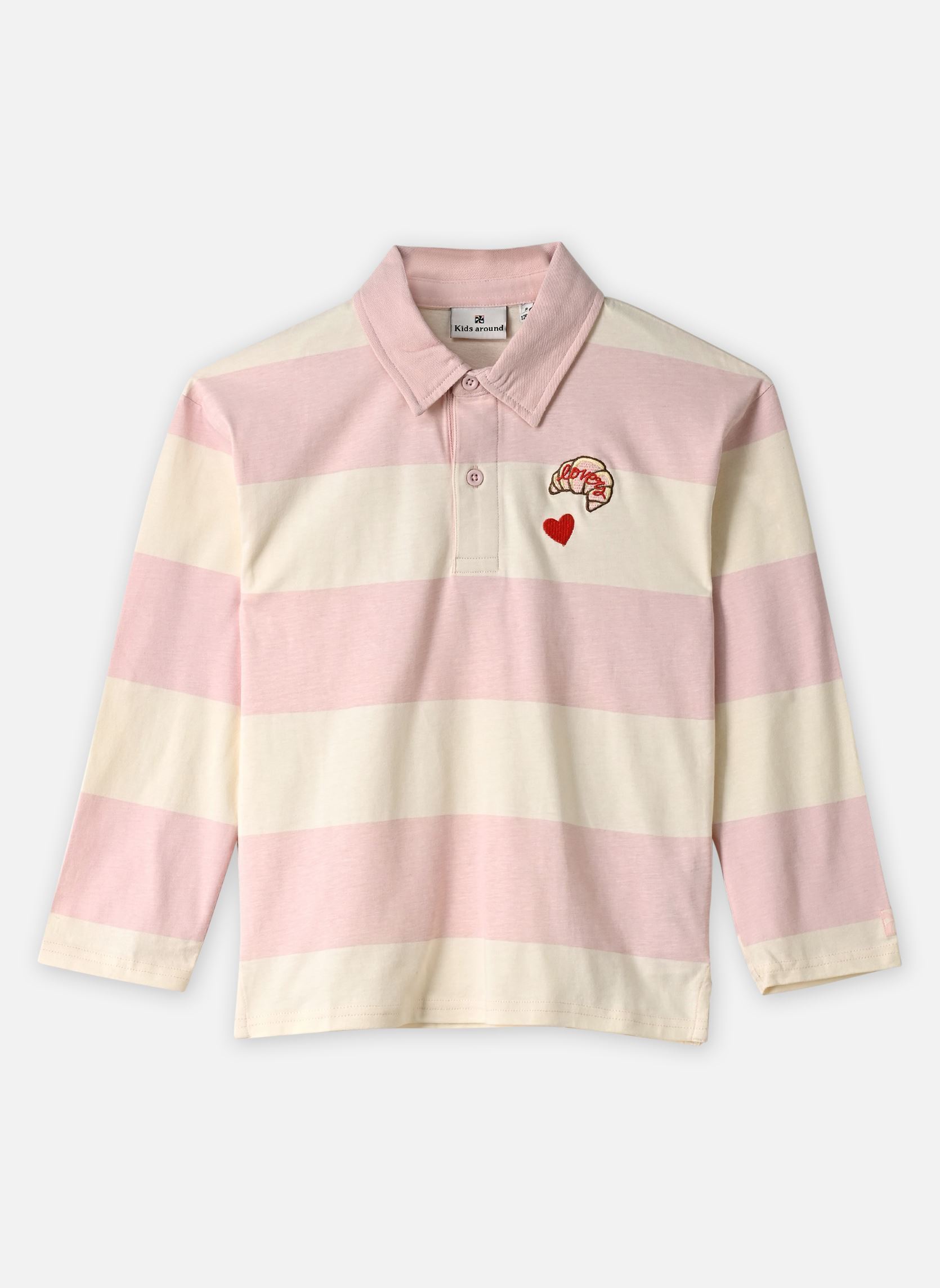 Polos L00152 fille rose Kids around Polos L00152 fille rose ROSE PASTEL