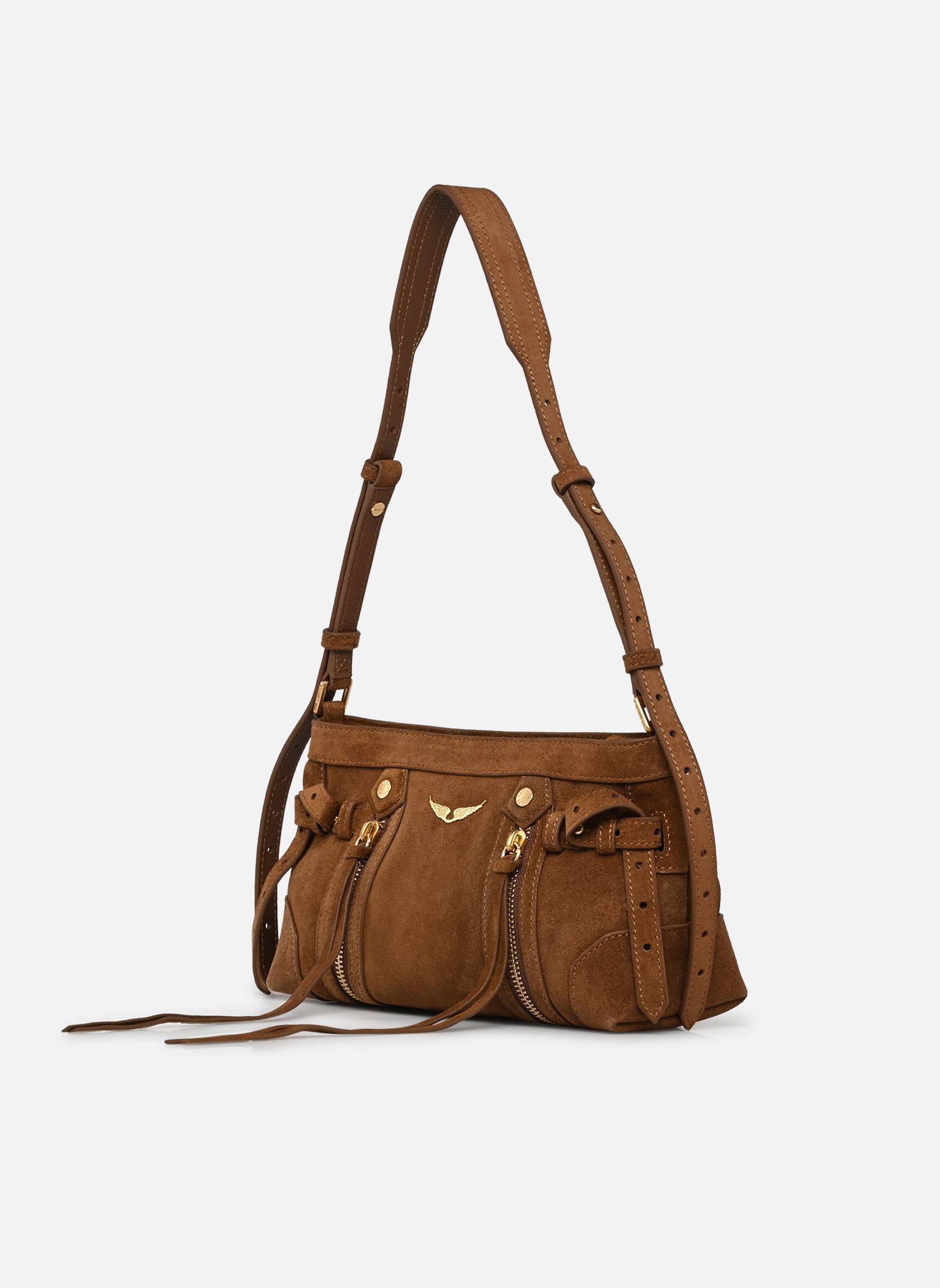 Schoudertassen Baby Madison Suede dames bruin Zadig & Voltaire Schoudertassen Baby Madison Suede dames bruin COGNAC