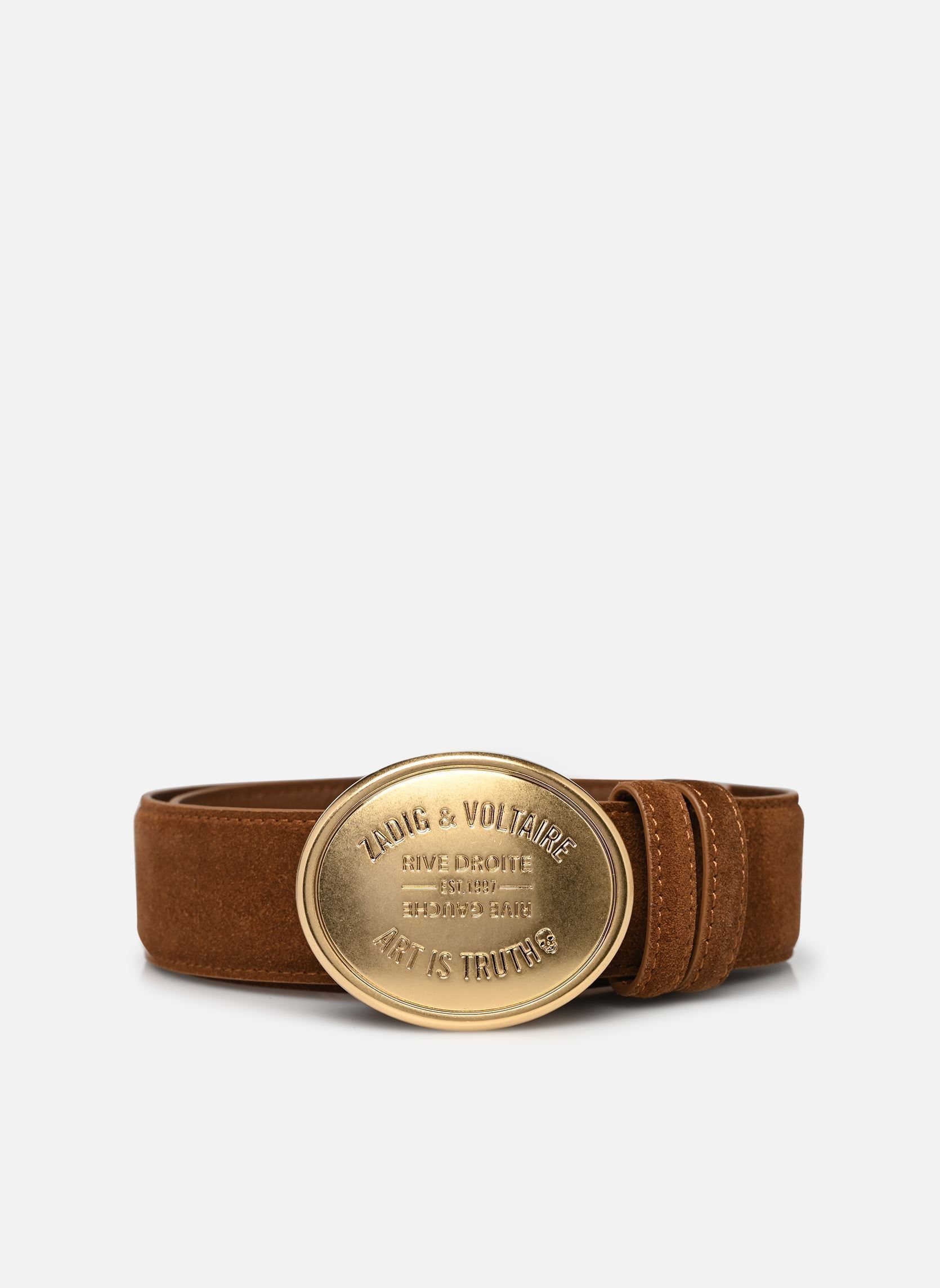 Riemen Colter 35Mm Suede dames bruin Zadig & Voltaire Riemen Colter 35Mm Suede dames bruin COGNAC