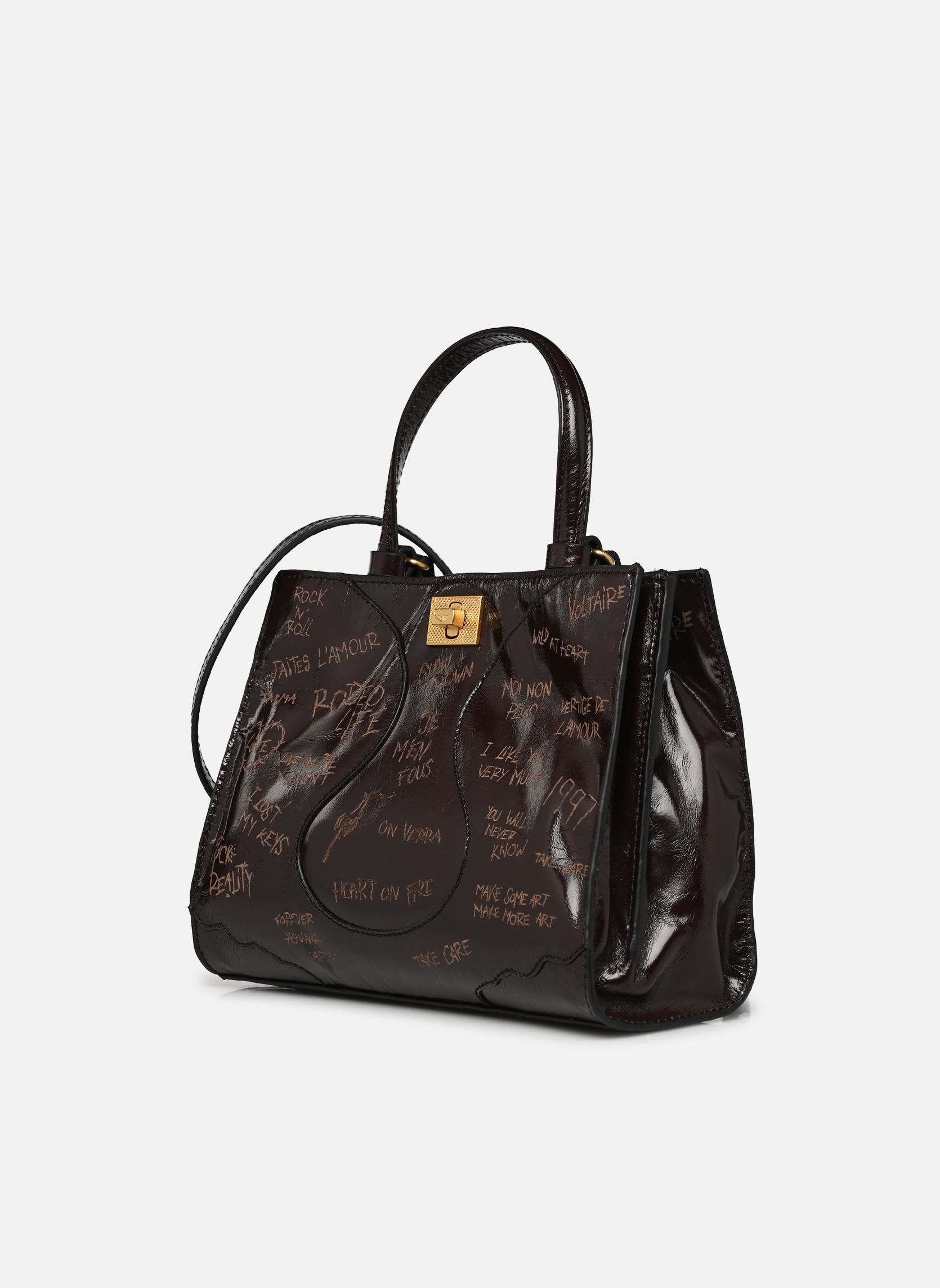 Sacs Jack Nano Vintage Patent Laser femme bordeaux Zadig & Voltaire Sacs Jack Nano Vintage Patent Laser femme bordeaux BROWNIE