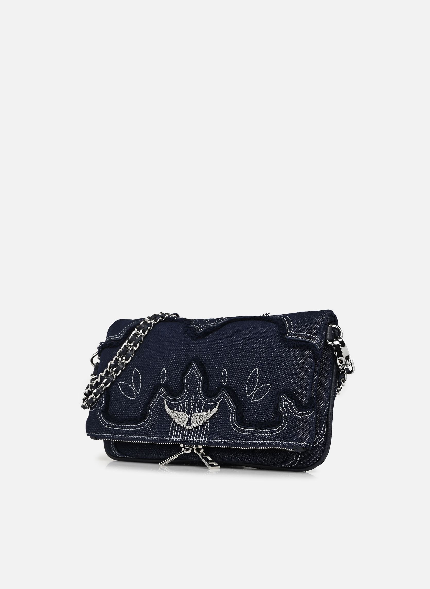 Sacs bandoulière Rock Denim femme bleu Zadig & Voltaire Sacs bandoulière Rock Denim femme bleu SILENT
