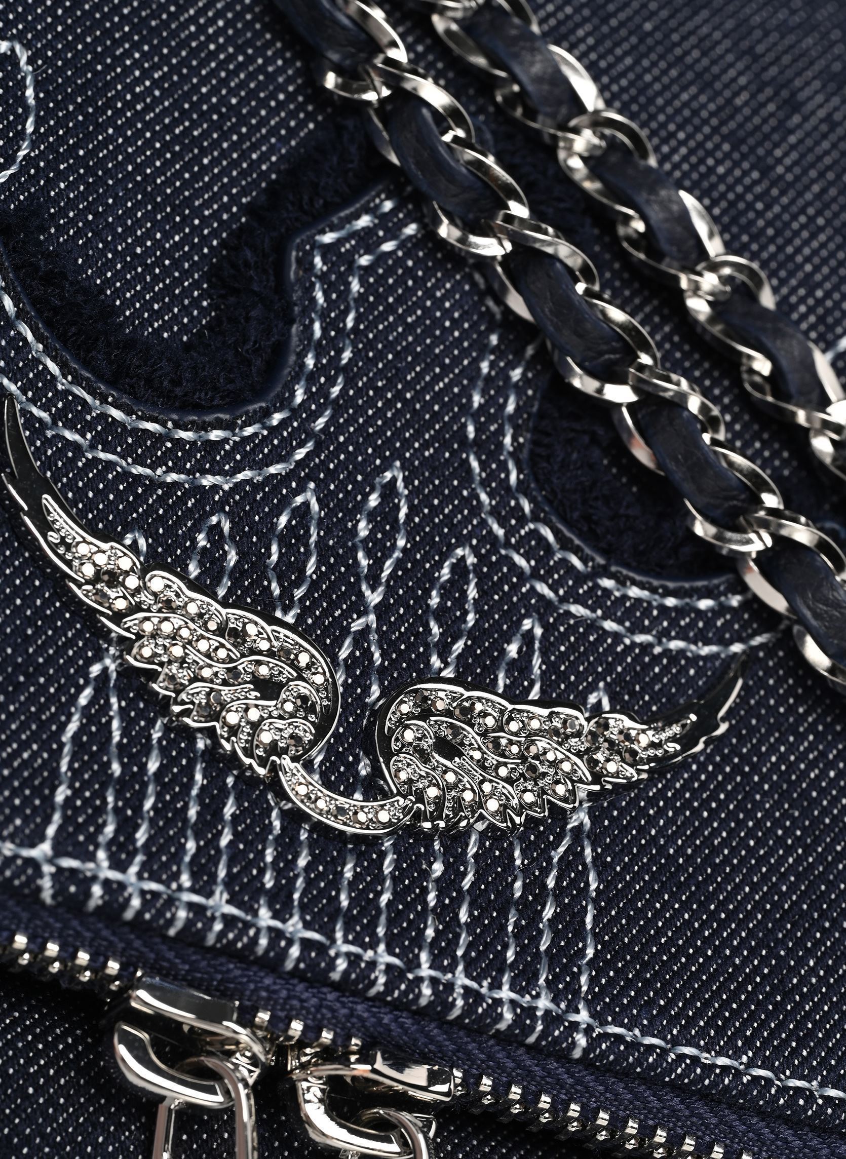 Sacs bandoulière Rock Denim femme bleu Zadig & Voltaire Sacs bandoulière Rock Denim femme bleu SILENT