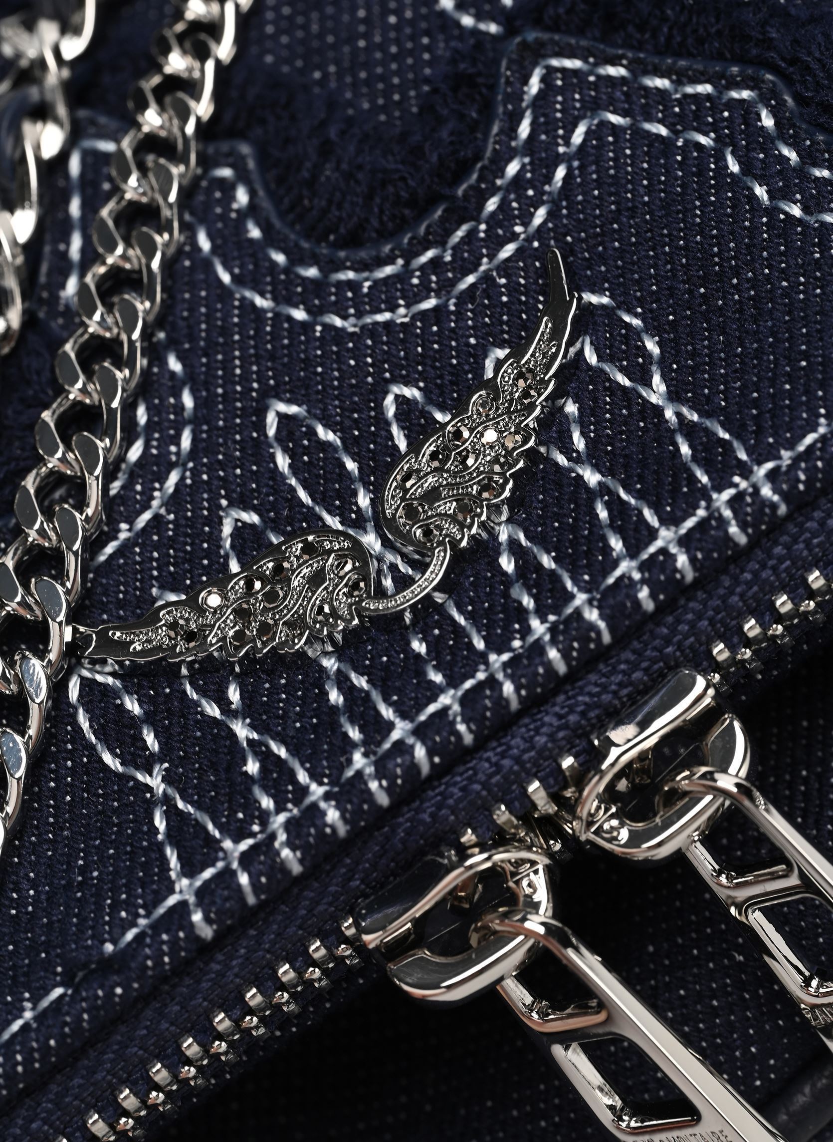 Schoudertassen Rock Nano Denim dames blauw Zadig & Voltaire Schoudertassen Rock Nano Denim dames blauw SILENT