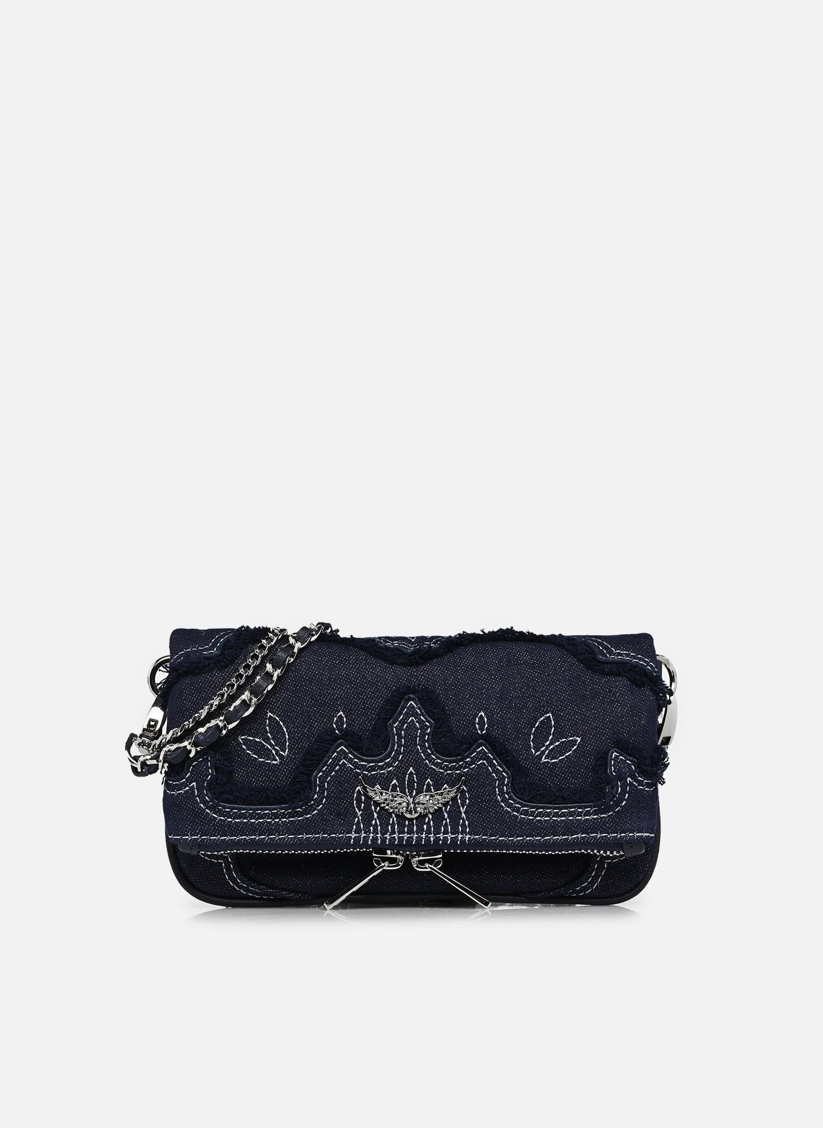 Schoudertassen Rock Nano Denim dames blauw Zadig & Voltaire Schoudertassen Rock Nano Denim dames blauw SILENT