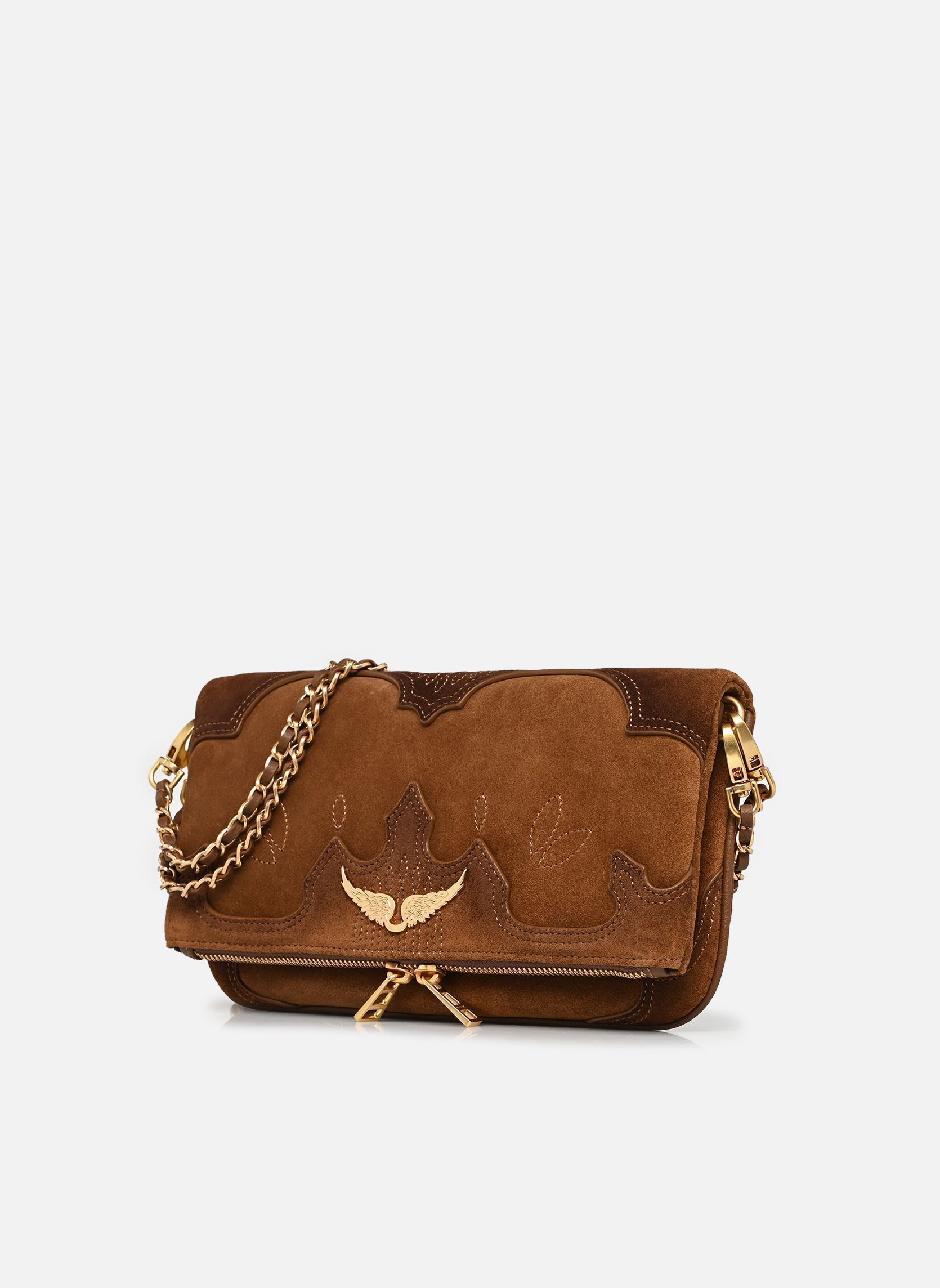 Sacs bandoulière Rock Western Used femme marron Zadig & Voltaire Sacs bandoulière Rock Western Used femme marron COGNAC