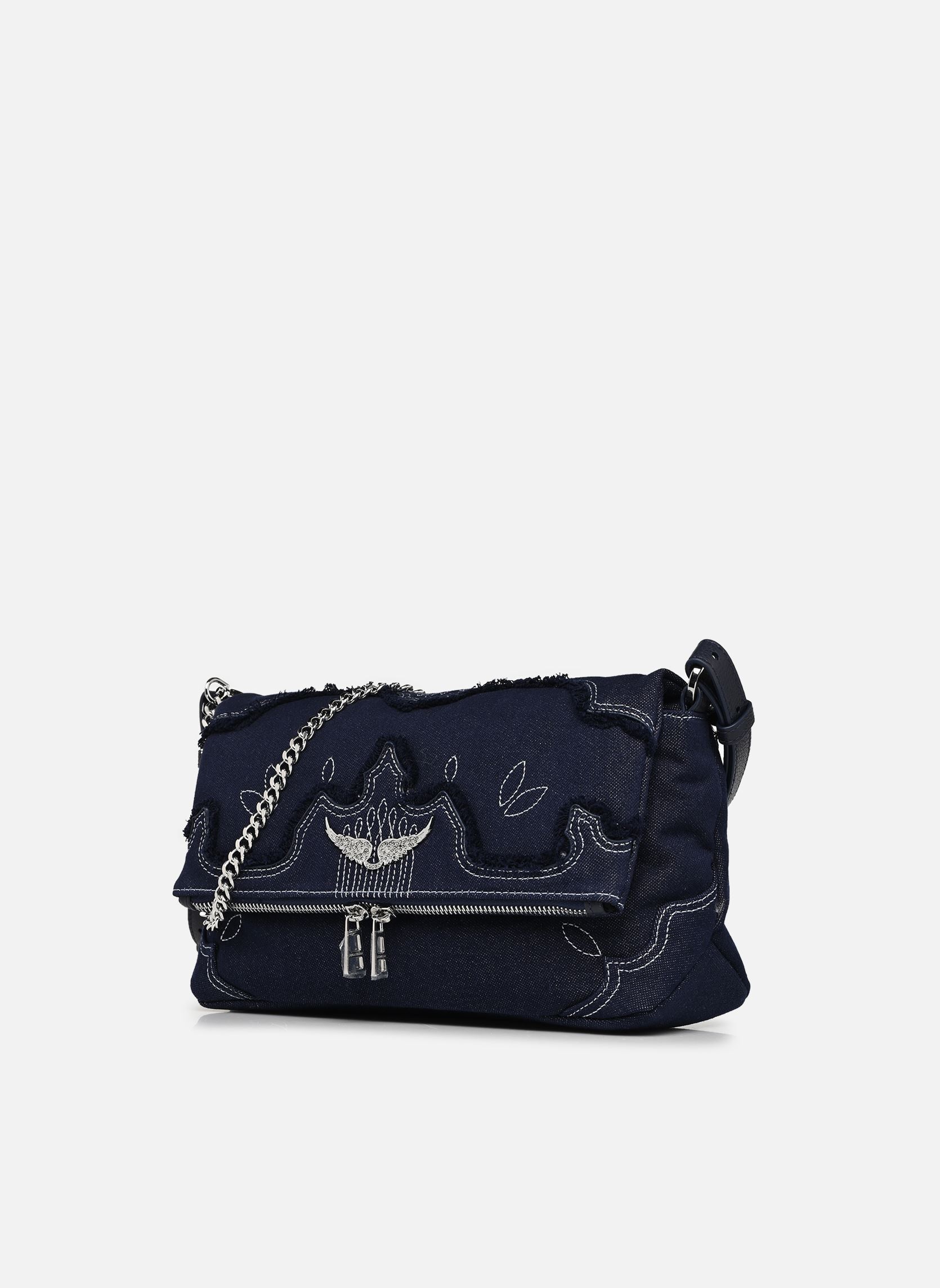 Sacs bandoulière Rocky Ii Denim femme bleu Zadig & Voltaire Sacs bandoulière Rocky Ii Denim femme bleu SILENT