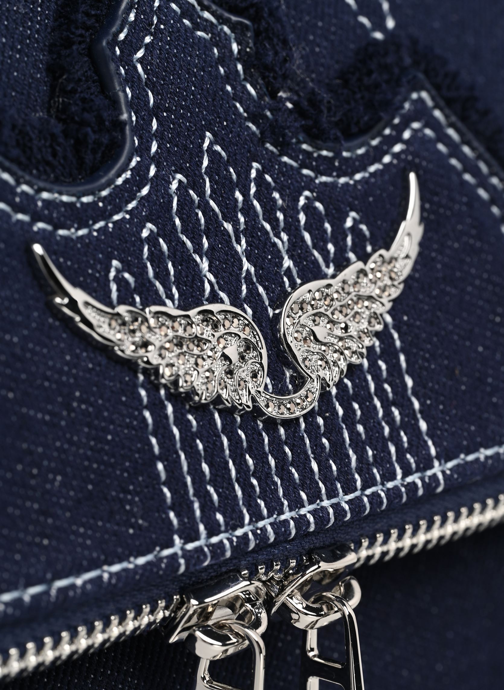 Sacs bandoulière Rocky Ii Denim femme bleu Zadig & Voltaire Sacs bandoulière Rocky Ii Denim femme bleu SILENT