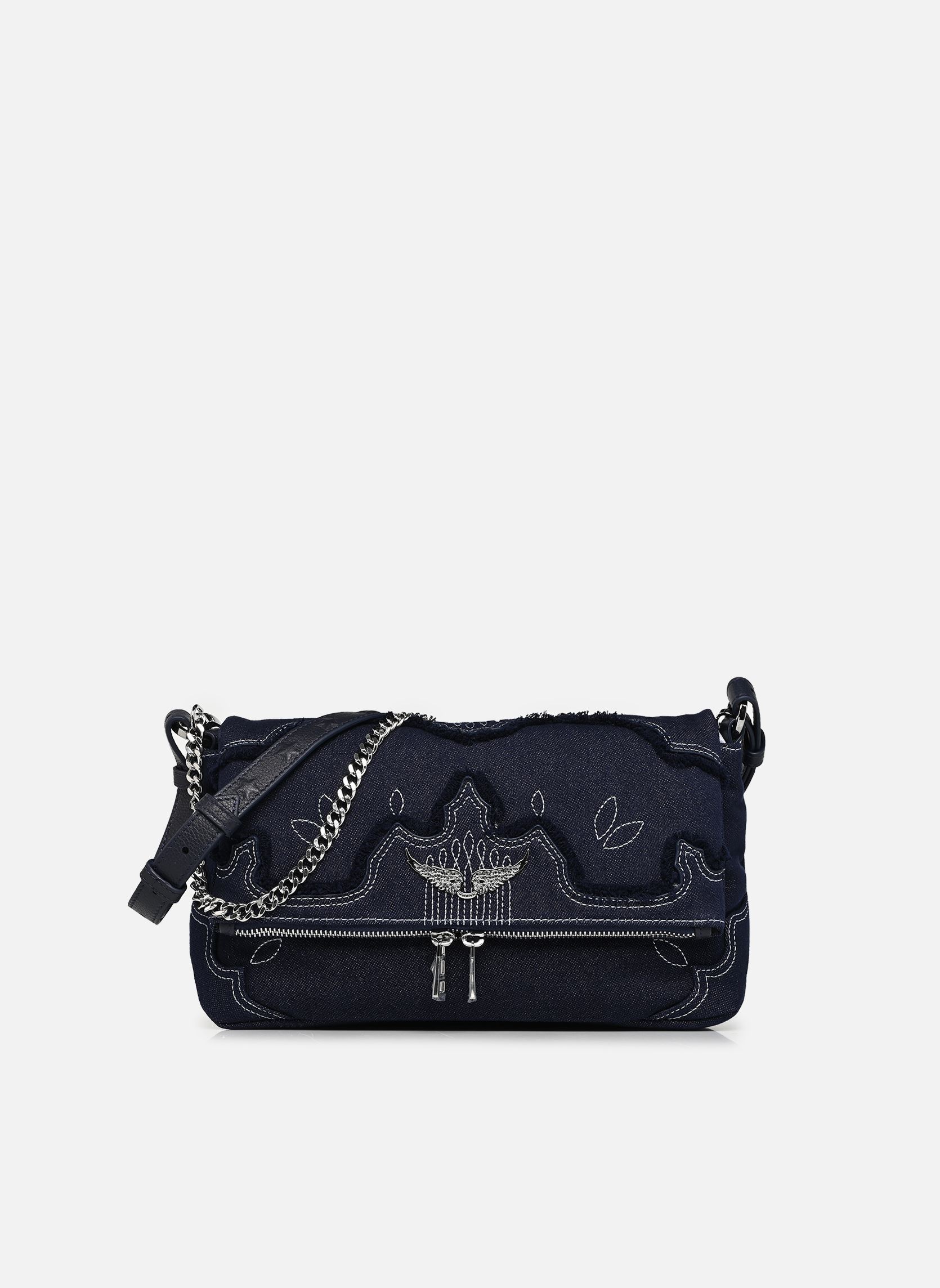 Sacs bandoulière Rocky Ii Denim femme bleu Zadig & Voltaire Sacs bandoulière Rocky Ii Denim femme bleu SILENT