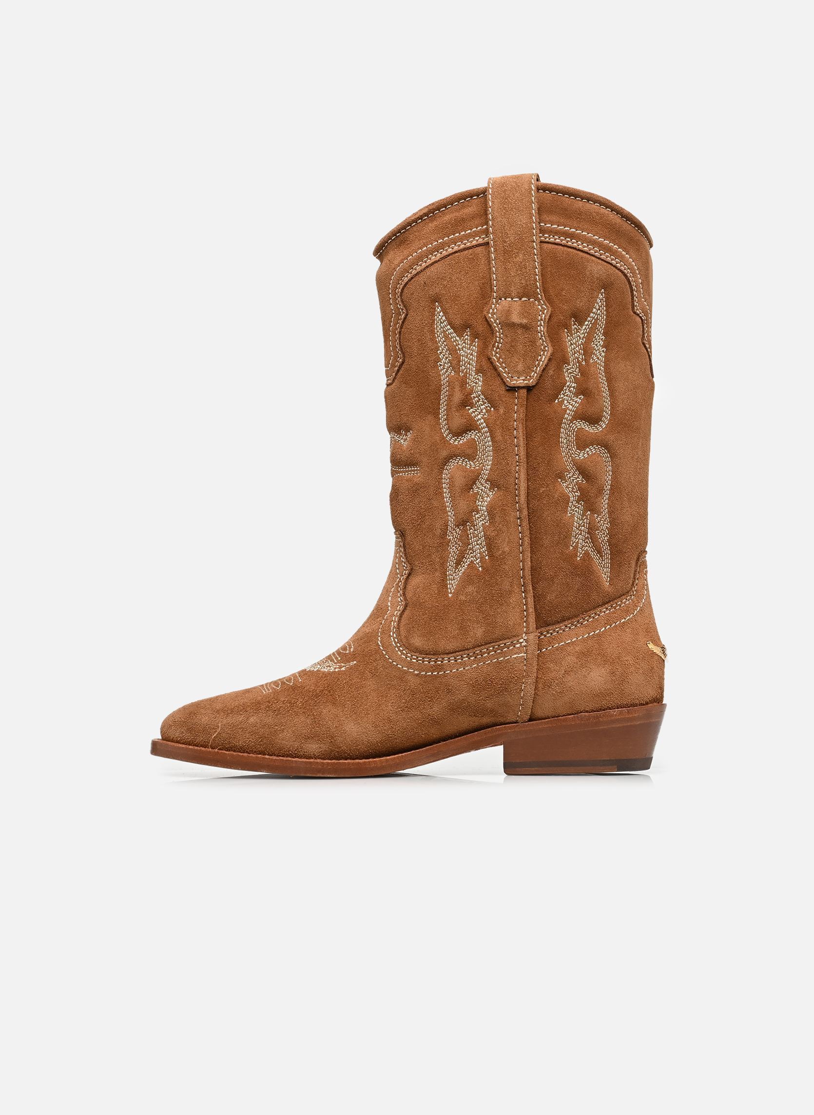 Bottines santiags Tex Western femme marron Zadig & Voltaire Bottines santiags Tex Western femme marron COGNAC