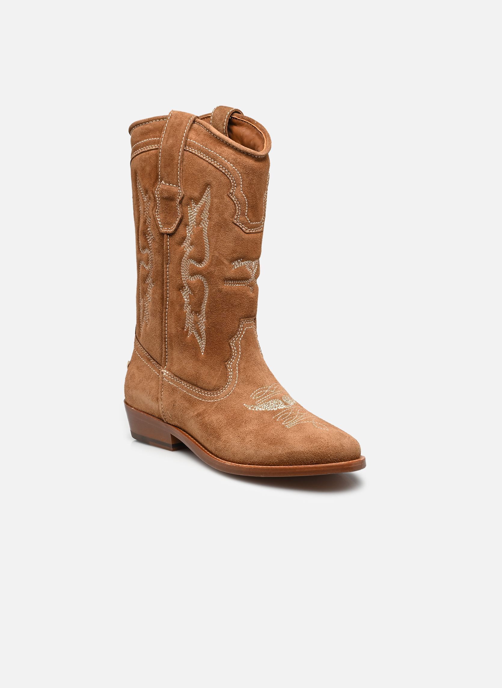 Bottines santiags Tex Western femme marron Zadig & Voltaire Bottines santiags Tex Western femme marron COGNAC
