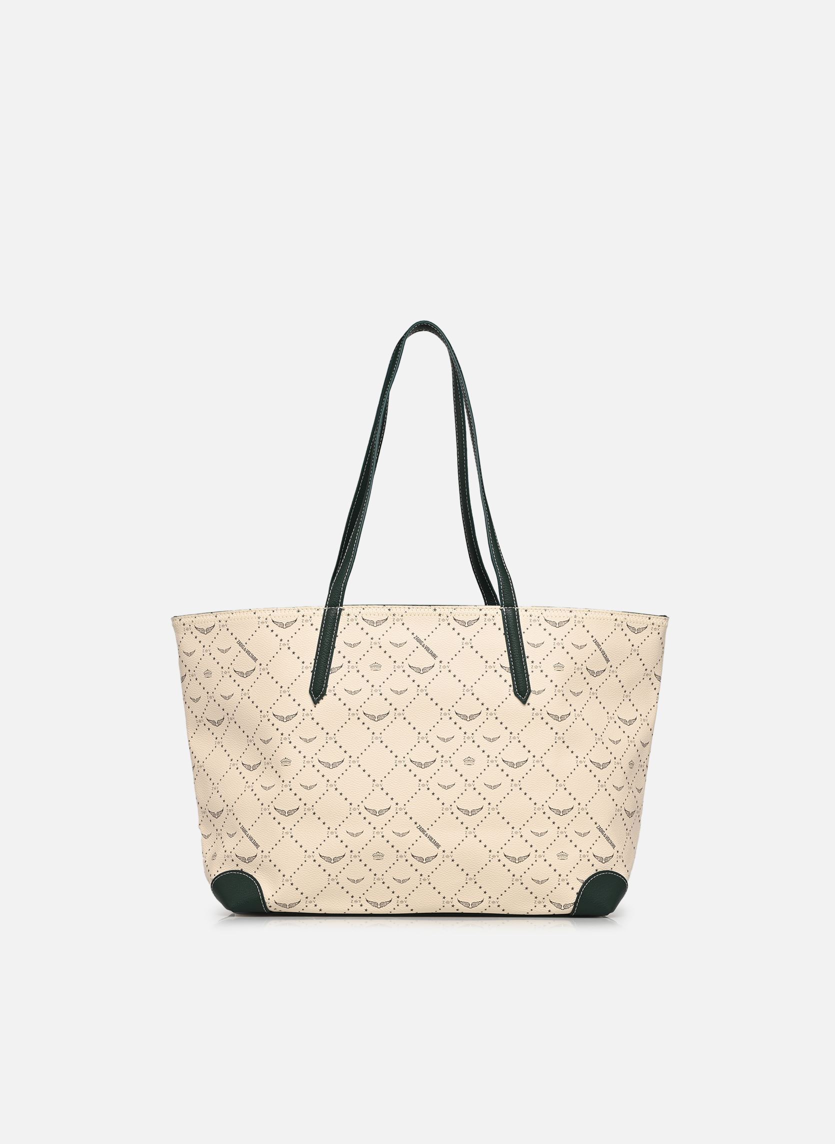 Cabas Z Shopper Monogram Tennis femme vert Zadig & Voltaire Cabas Z Shopper Monogram Tennis femme vert FLASH