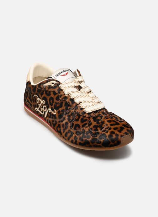 Zadig & Voltaire Baskets basses Zv Dance Leo Pony femme marron