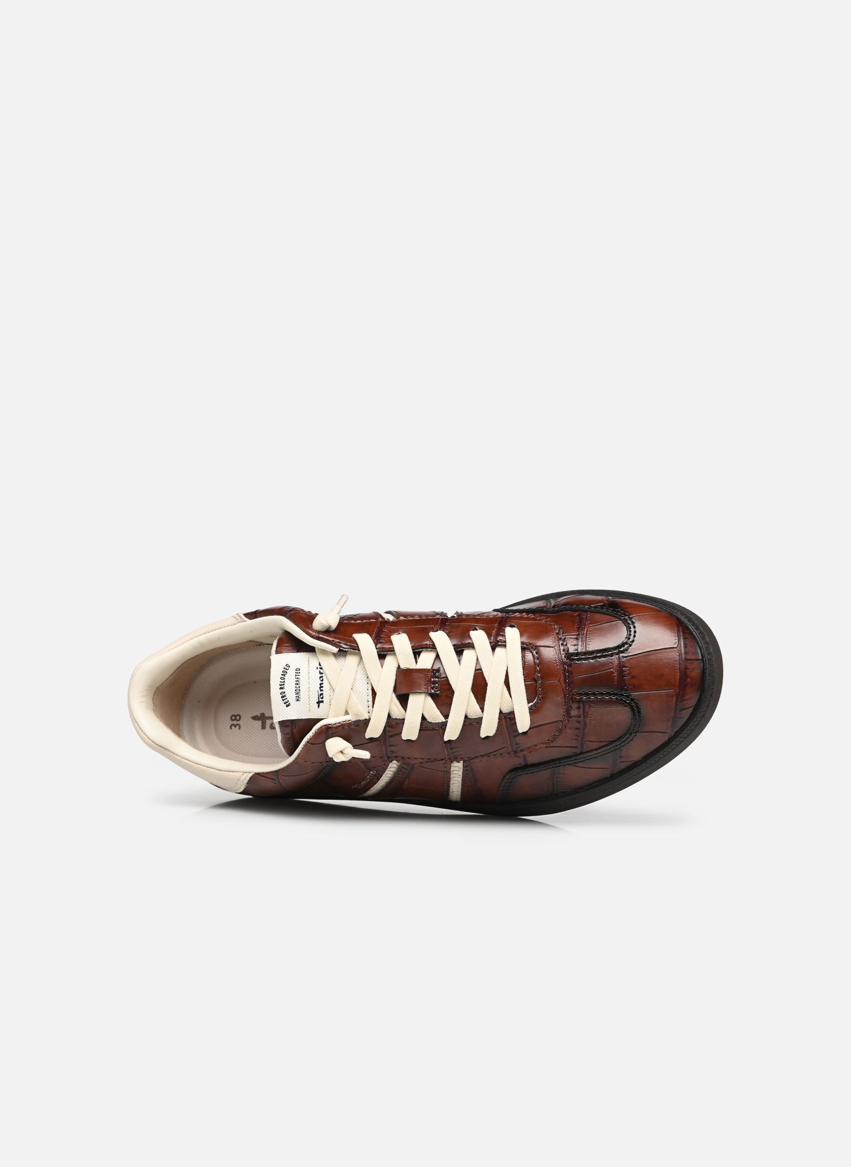 Baskets 23631-47 femme marron Tamaris Baskets 23631-47 femme marron MUSCAT CROCO