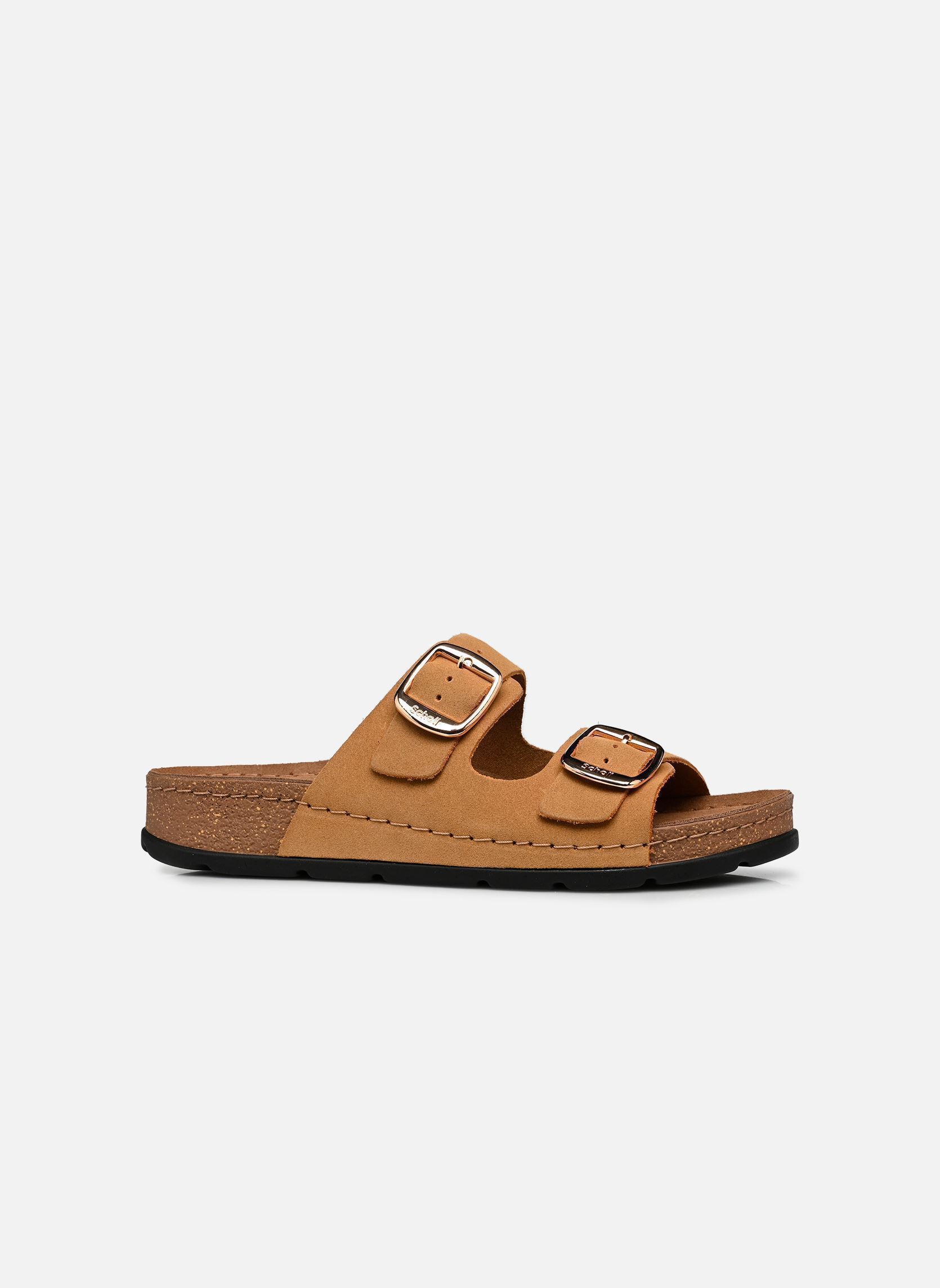 Muilen Bora 2 Buckles Collection dames bruin Scholl Muilen Bora 2 Buckles Collection dames bruin LIGHT BROWN