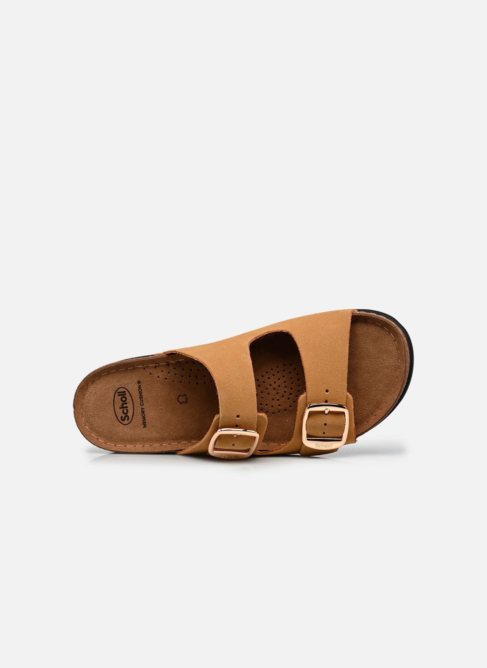 Muilen Bora 2 Buckles Collection dames bruin Scholl Muilen Bora 2 Buckles Collection dames bruin LIGHT BROWN