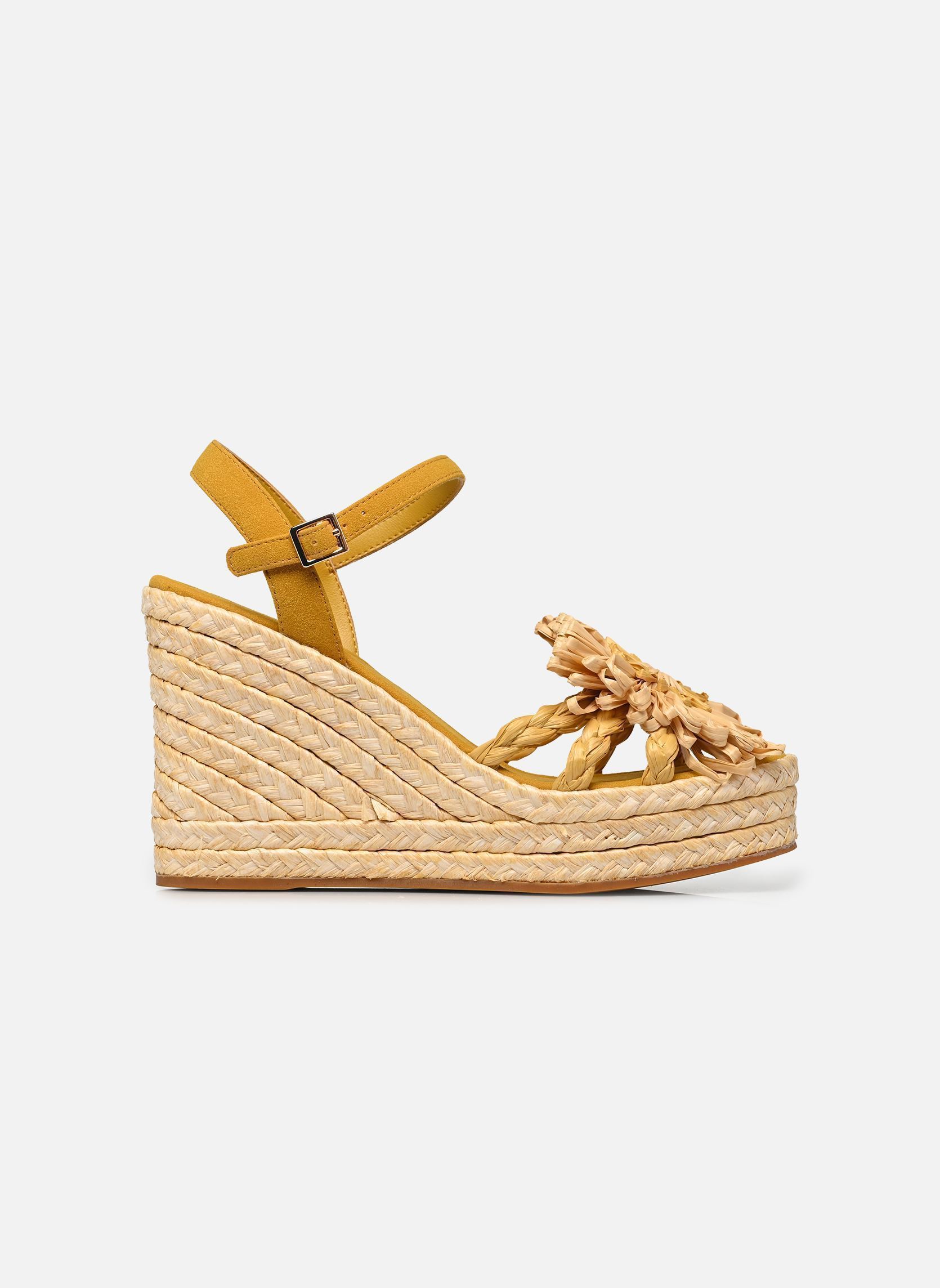Espadrilles compensées et plateformes FANNIE femme jaune Palomitas by Paloma Barcelo Espadrilles compensées et plateformes FANNIE femme jaune NATURAL