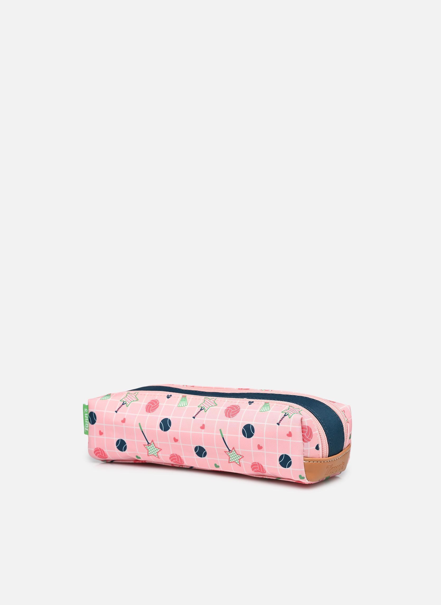 pennenzakken Trousse double Caroline meisjes roze Tann's pennenzakken Trousse double Caroline meisjes roze VERT/ROSE