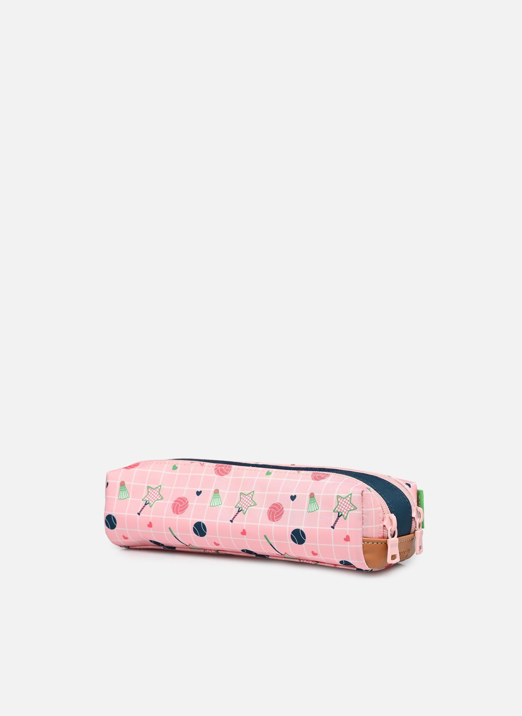 pennenzakken Trousse double Caroline meisjes roze Tann's pennenzakken Trousse double Caroline meisjes roze VERT/ROSE