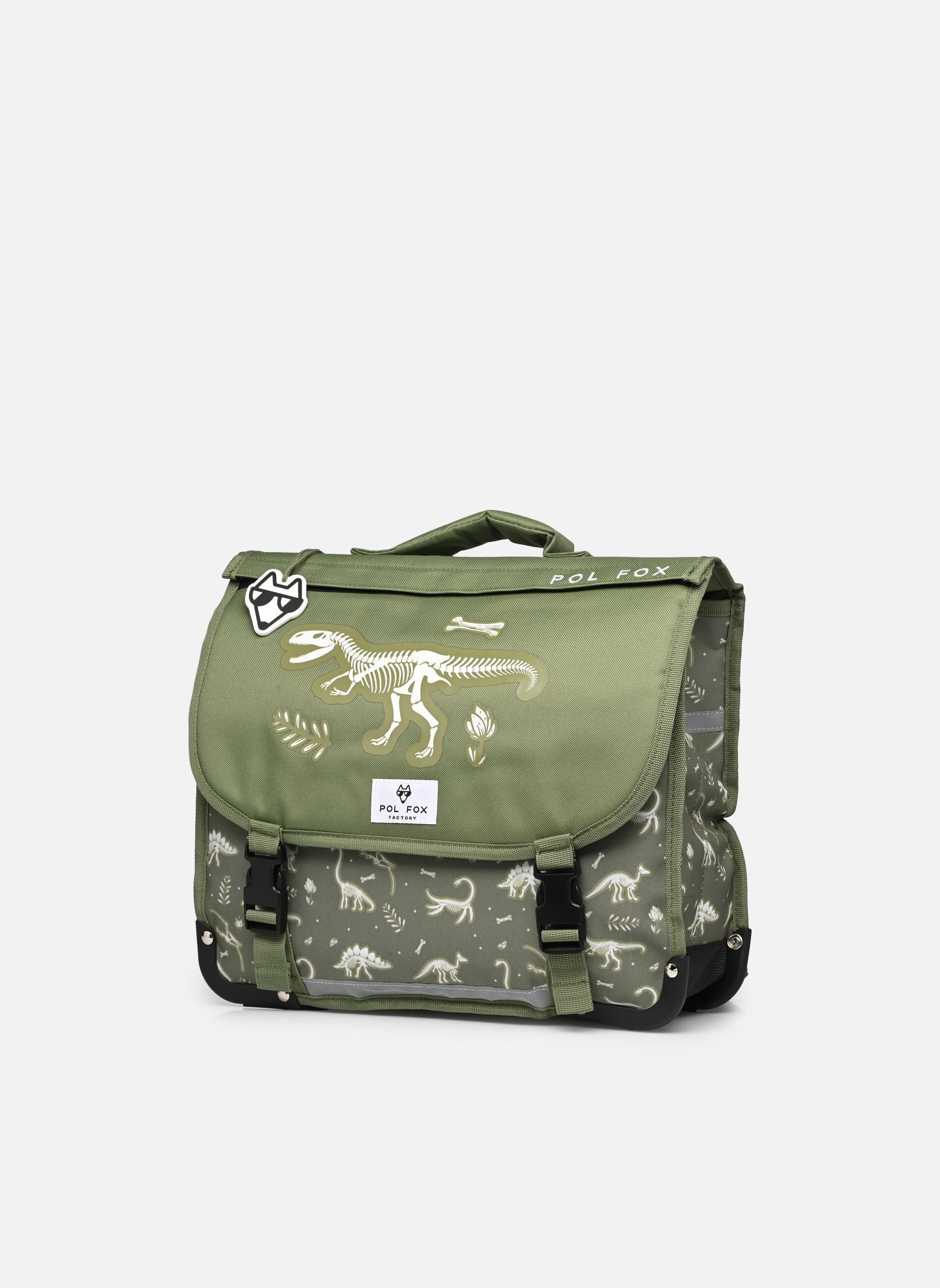 schooltassen Cartable 38 cm jongens groen Pol Fox schooltassen Cartable 38 cm jongens groen JURASSIC