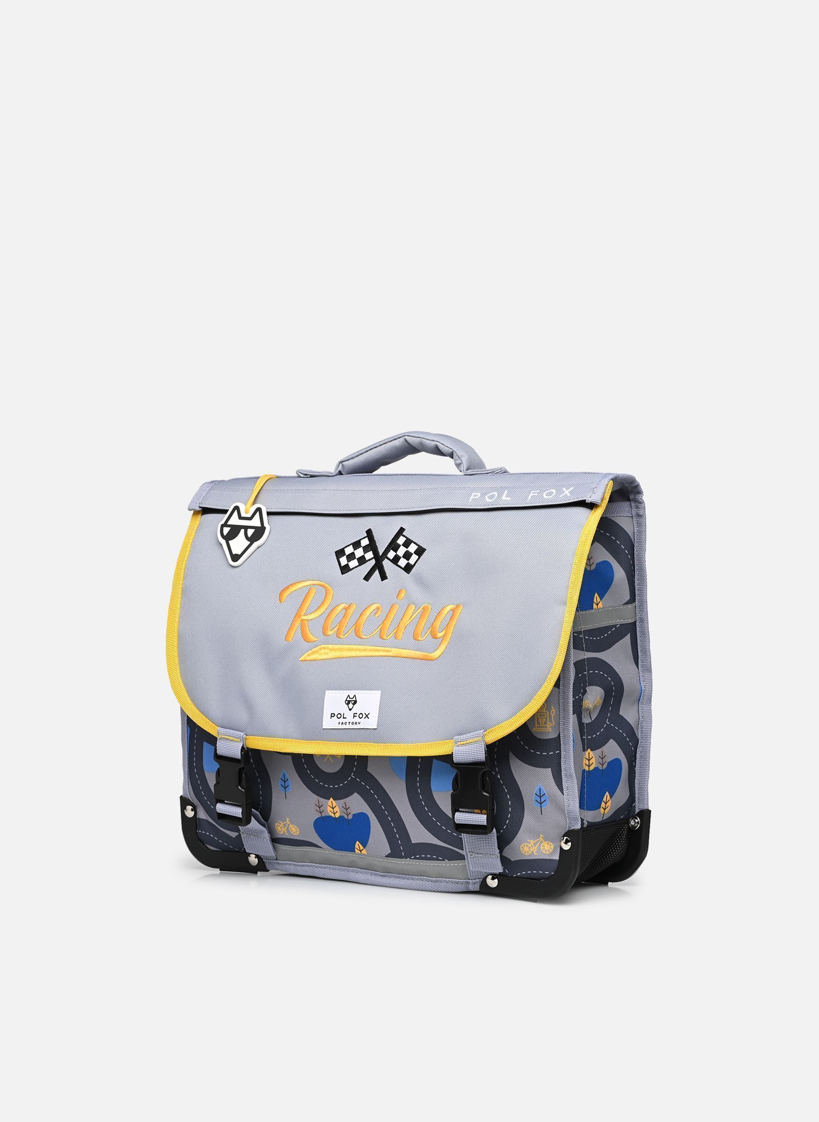 schooltassen Cartable 38 cm jongens grijs Pol Fox schooltassen Cartable 38 cm jongens grijs RACE