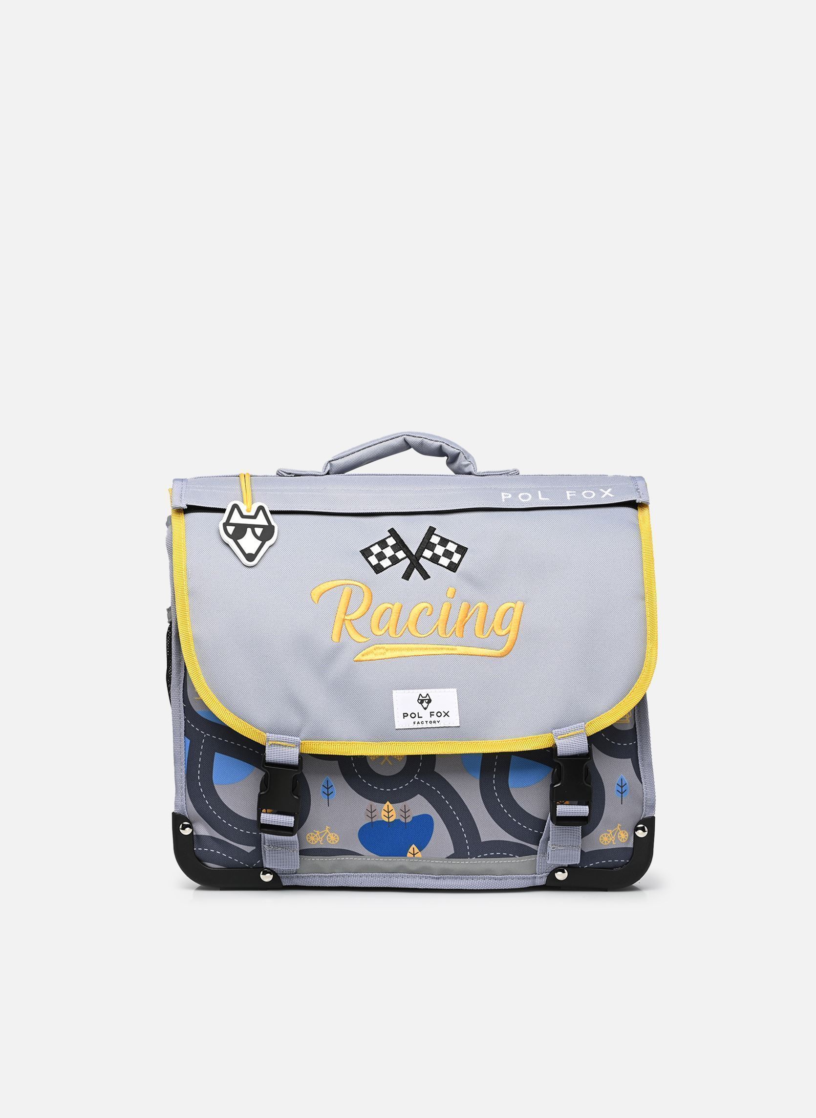schooltassen Cartable 38 cm jongens grijs Pol Fox schooltassen Cartable 38 cm jongens grijs RACE
