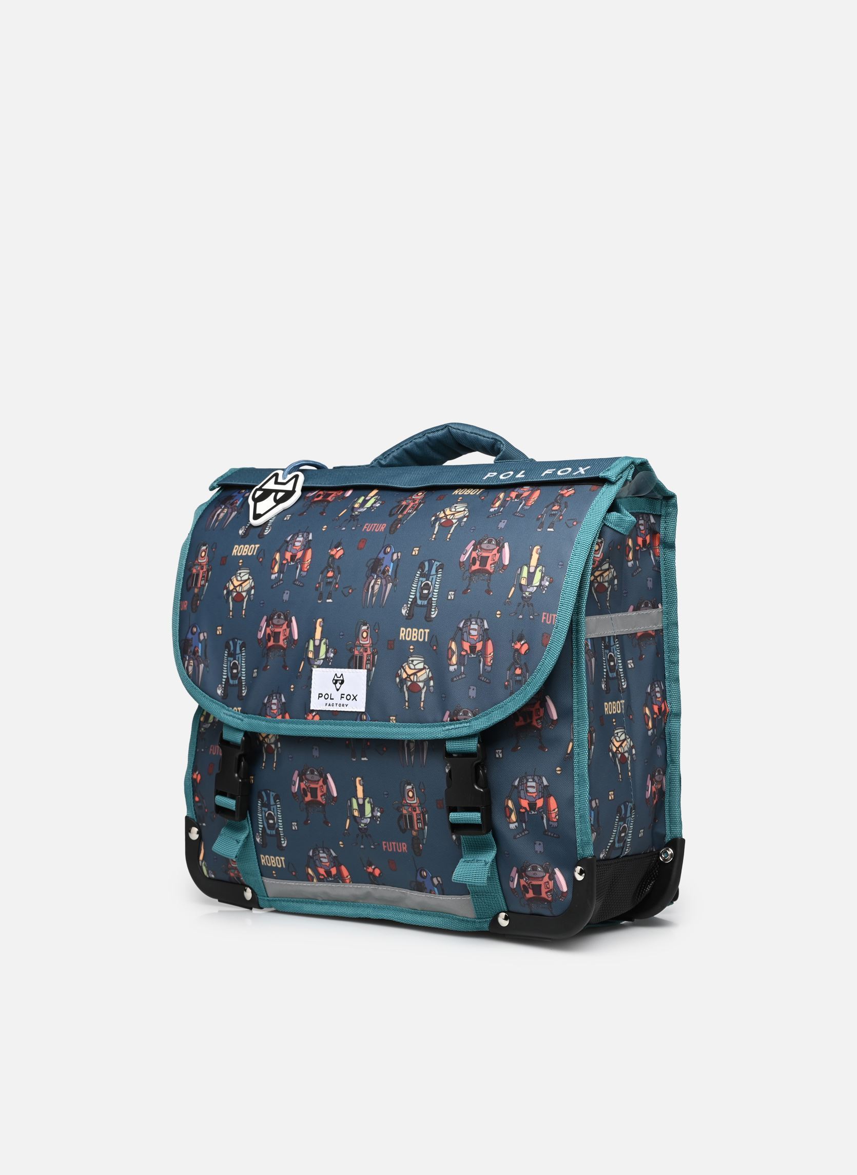schooltassen Cartable 38 cm jongens blauw Pol Fox schooltassen Cartable 38 cm jongens blauw ROBOT