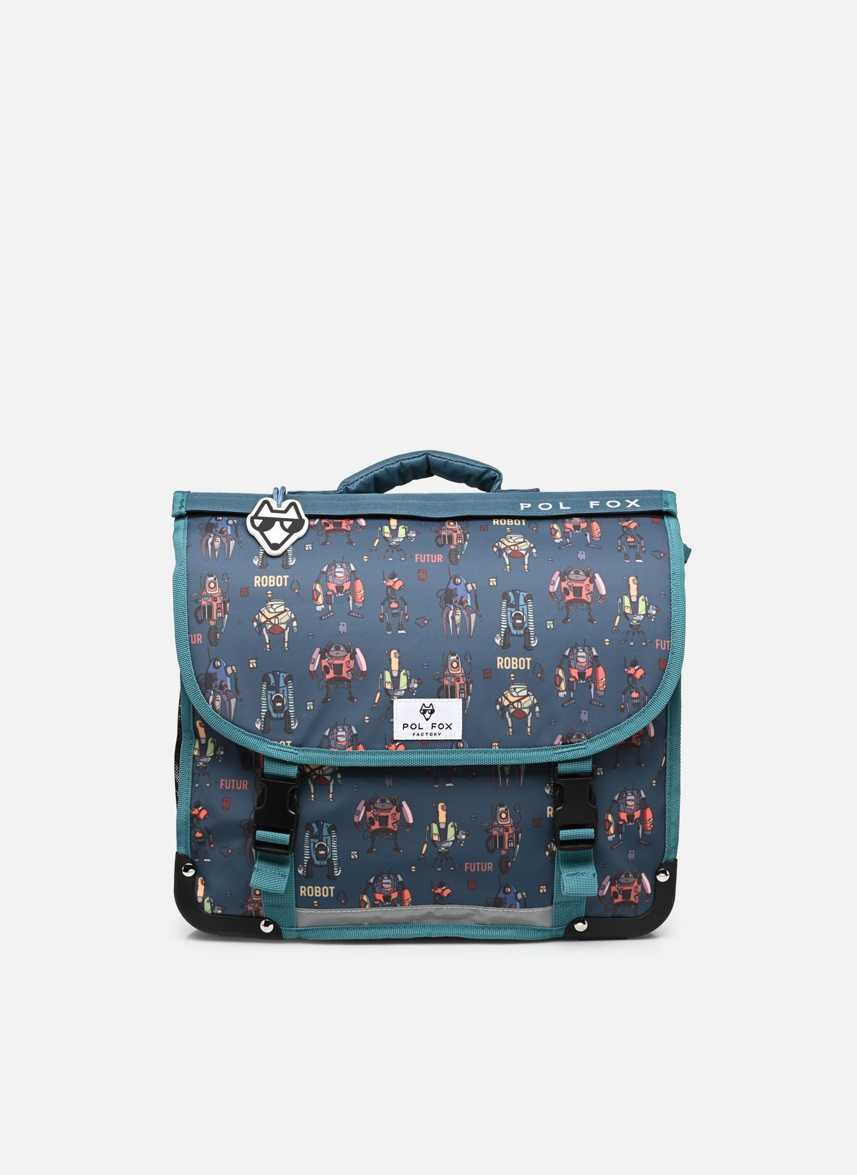 schooltassen Cartable 38 cm jongens blauw Pol Fox schooltassen Cartable 38 cm jongens blauw ROBOT