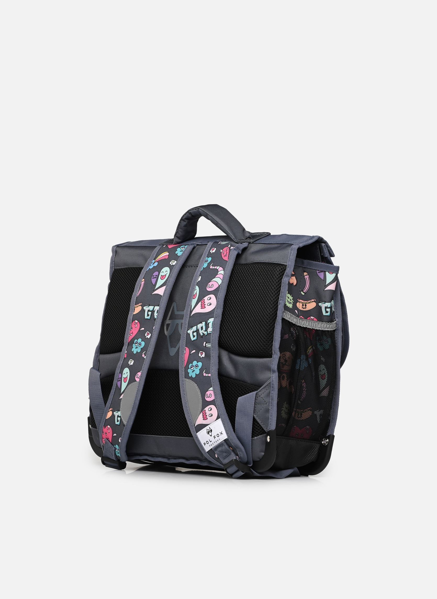 schooltassen Cartable 38 cm jongens grijs Pol Fox schooltassen Cartable 38 cm jongens grijs SREET ART
