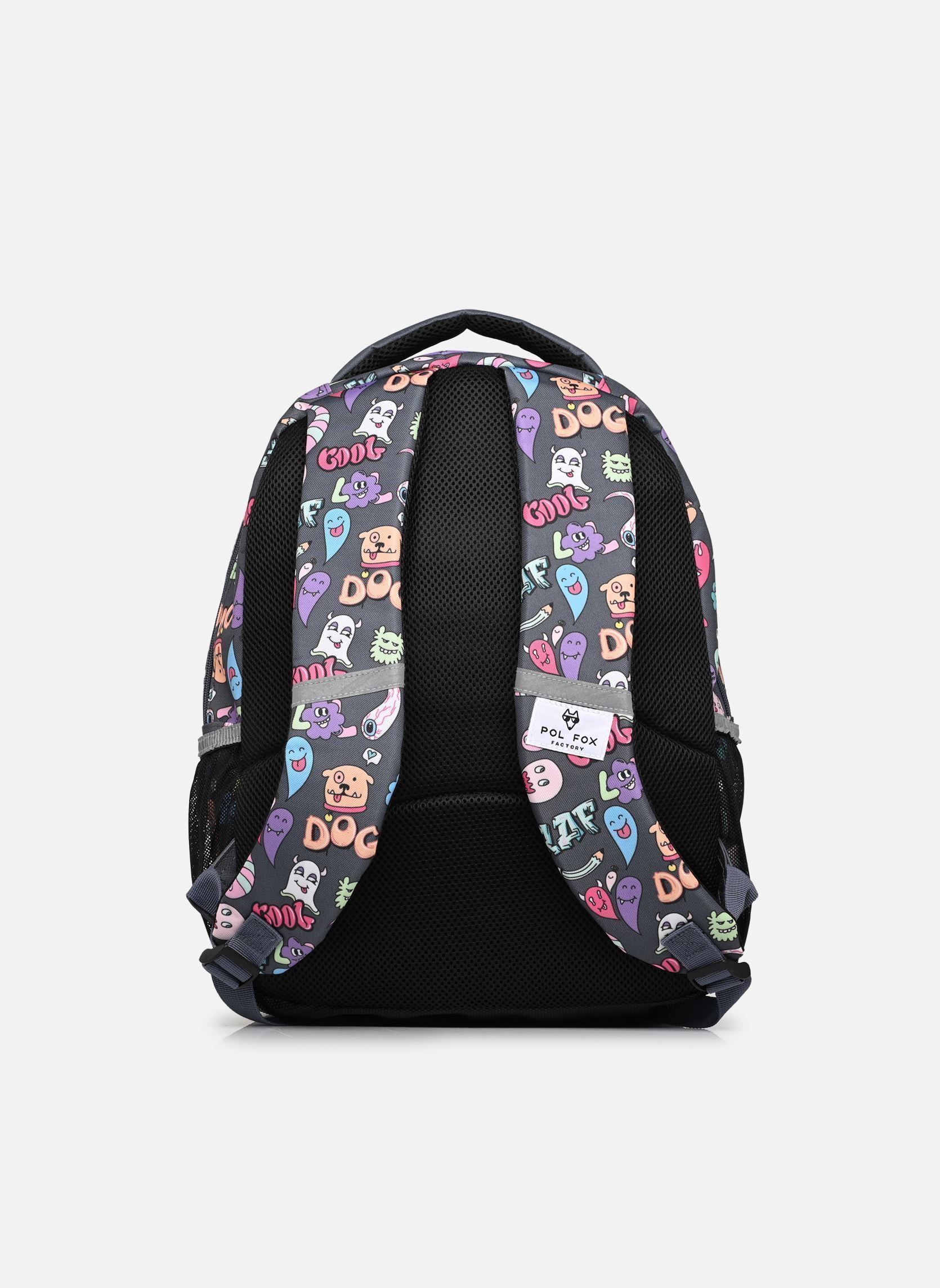 schooltassen Sac à dos 2 compartiments jongens grijs Pol Fox schooltassen Sac à dos 2 compartiments jongens grijs SREET ART