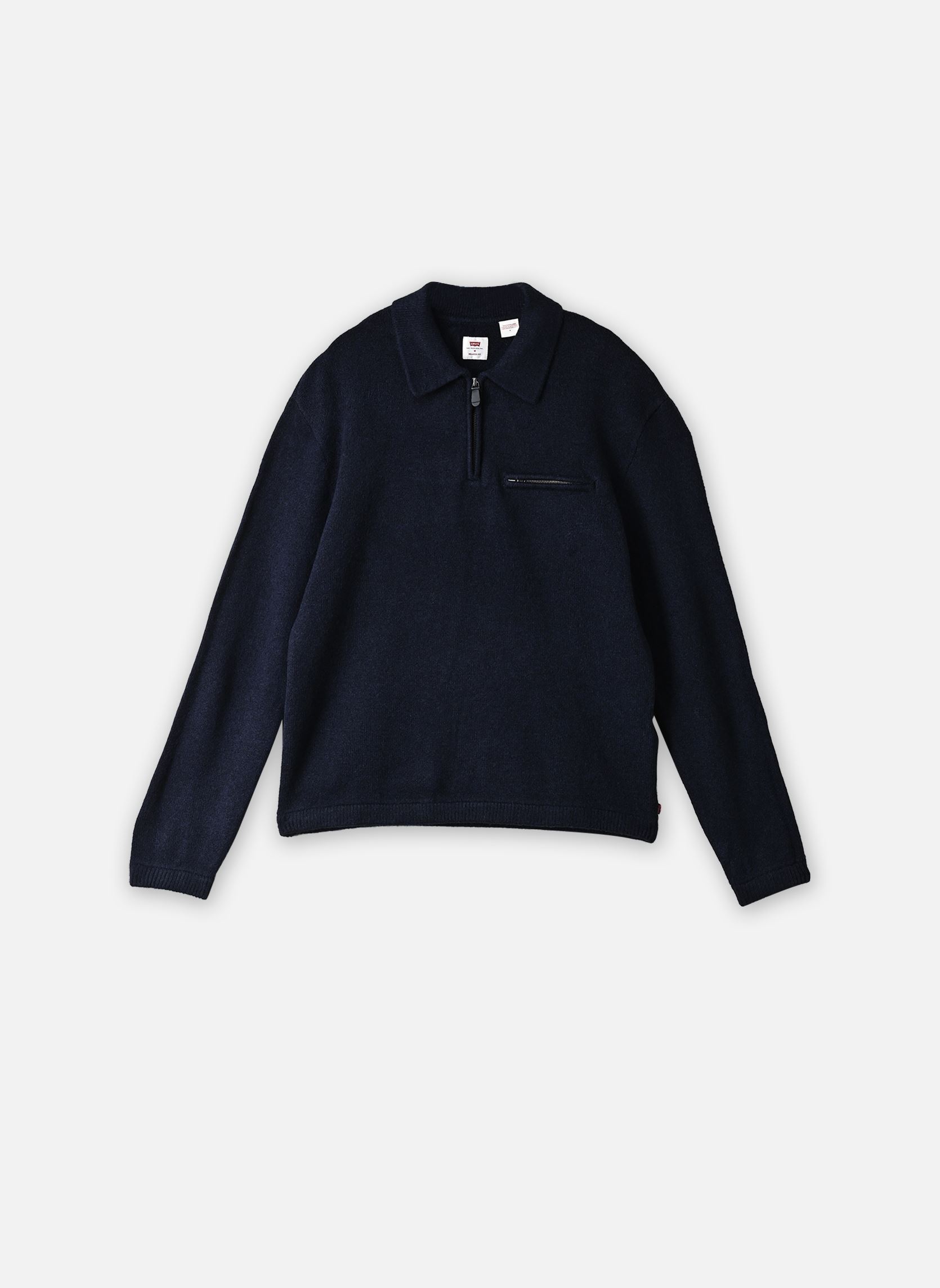 Pullover Boulder Quarter Zip-007W2 herren marineblau Levi's Pullover Boulder Quarter Zip-007W2 herren marineblau NAVY HTR NOVELTY STITCH