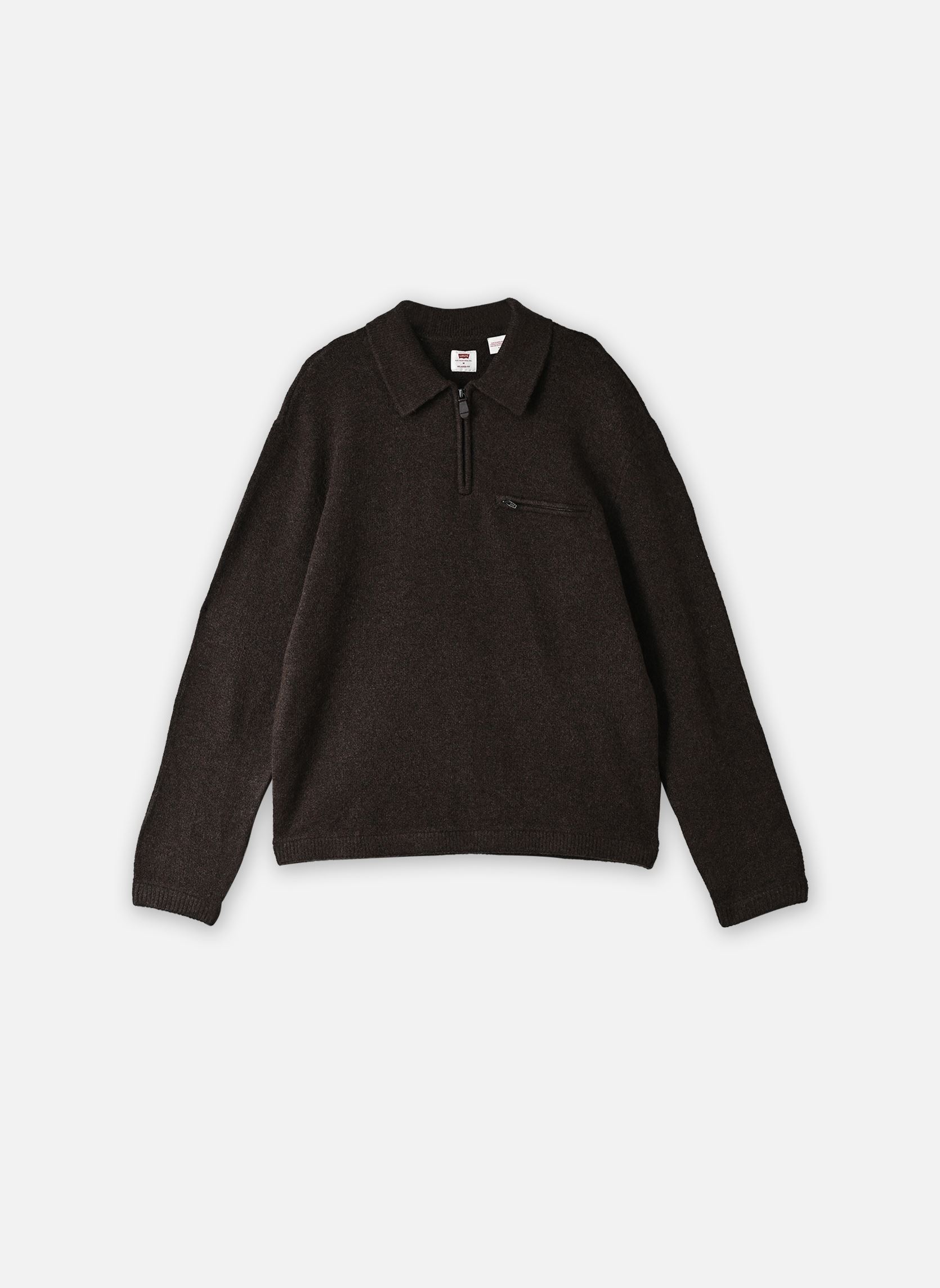 Pulls Boulder Quarter Zip-007W2 homme marron Levi's Pulls Boulder Quarter Zip-007W2 homme marron HOT FUDGE HEATHER NOVELTY STIT