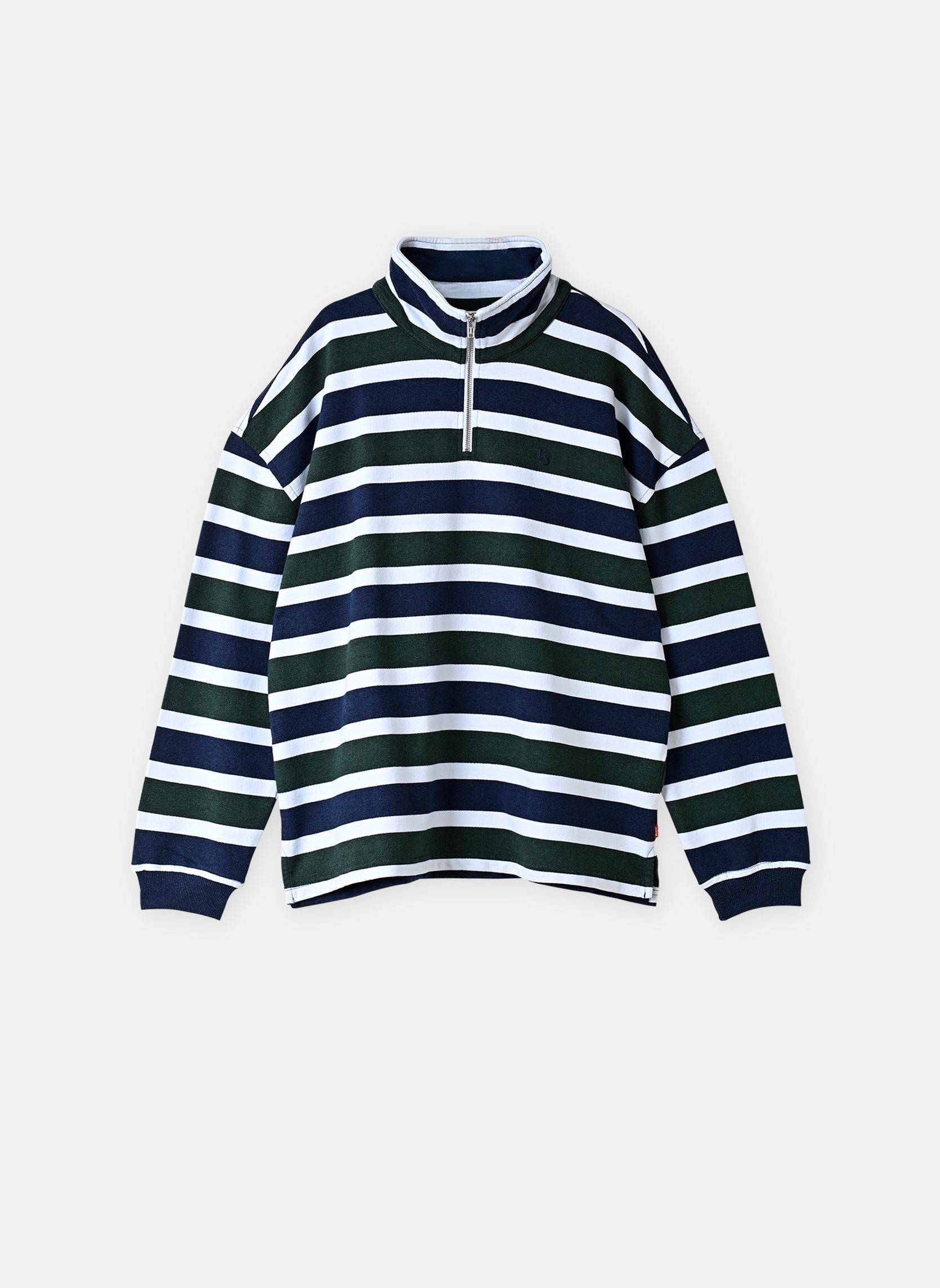 Truien Cameron 1/4 Zip-0083X heren meerkleurig Levi's Truien Cameron 1/4 Zip-0083X heren meerkleurig KOBY STRIPE KOMBU GREEN HEATHE