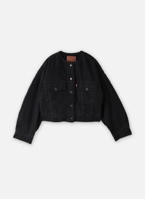 Jassen en mantels Collarless Crop Sherpa Trucker-0088Z dames zwart Levi's Jassen en mantels Collarless Crop Sherpa Trucker-0088Z dames zwart SLIGHT NIGHT PSK