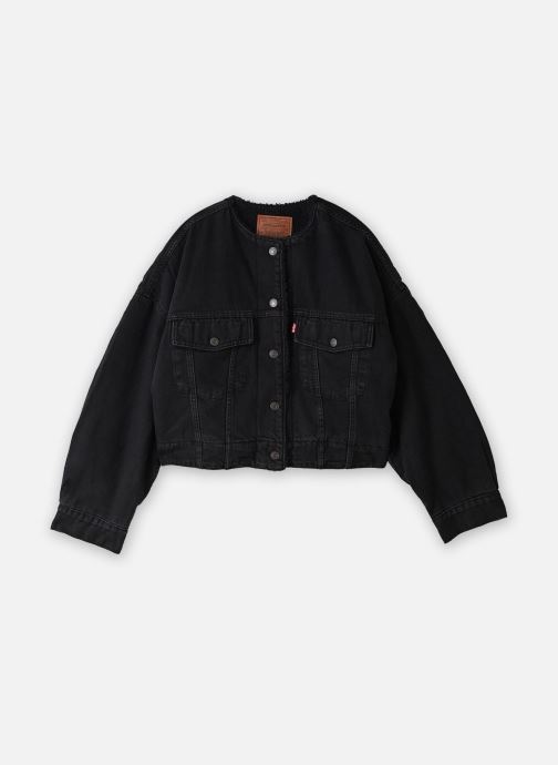 Levi's Jassen en mantels Collarless Crop Sherpa Trucker-0088Z dames zwart