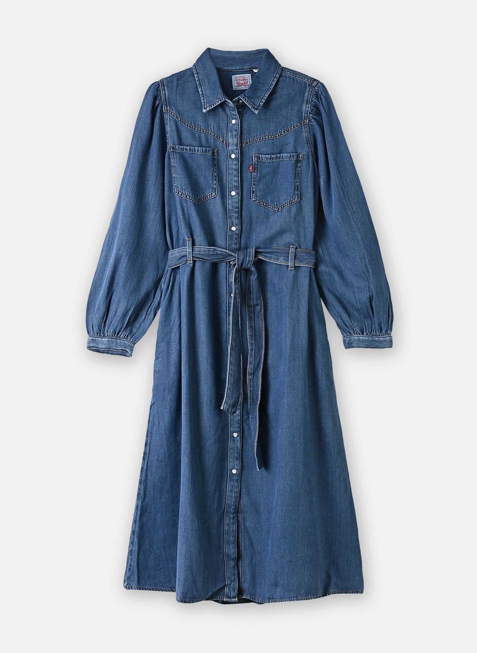 Robes Chemise Journey Ls Maxi Dress-005OK femme bleu Levi's Robes Chemise Journey Ls Maxi Dress-005OK femme bleu CELESTIAL BLUE