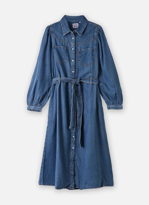 Levi's Robes Chemise Journey Ls Maxi Dress-005OK femme bleu