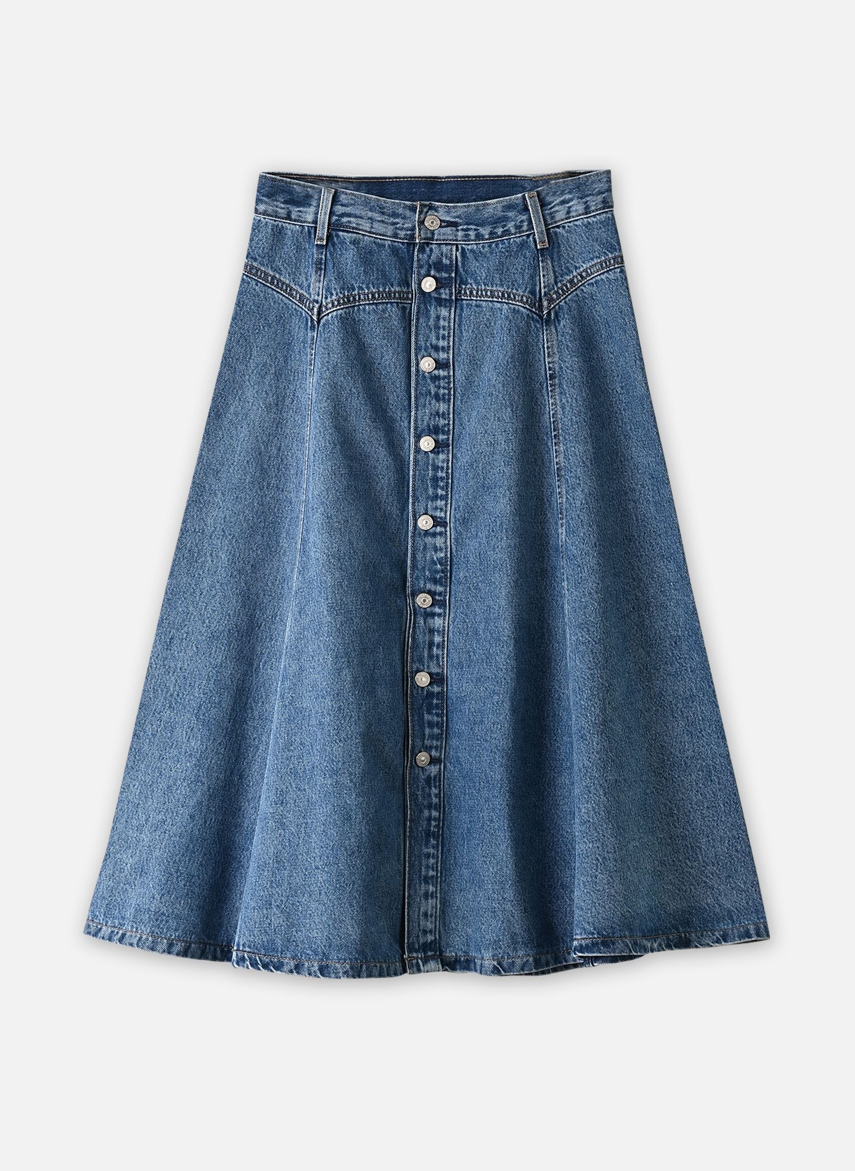 Jupes longues Yoked Western Skirt-003NN femme bleu Levi's Jupes longues Yoked Western Skirt-003NN femme bleu INNER ADVENTURER STONE