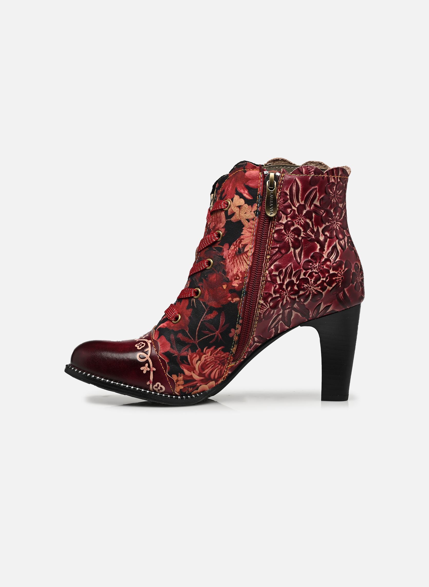 Enkellaarzen en boots ALBANEO 427 dames rood Laura Vita Enkellaarzen en boots ALBANEO 427 dames rood GRENAT