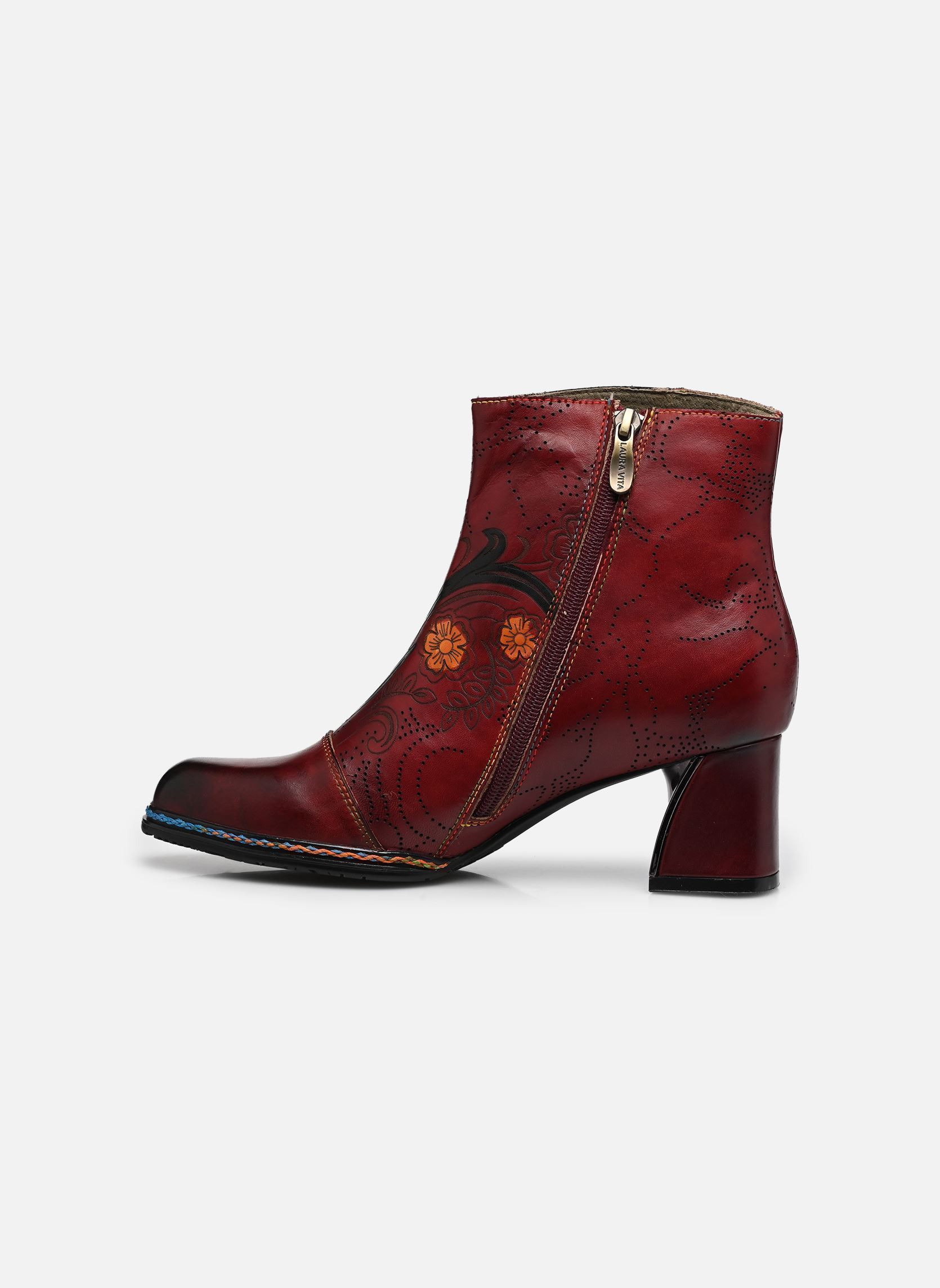 Enkellaarzen en boots CARLA 12 dames rood Laura Vita Enkellaarzen en boots CARLA 12 dames rood WINE